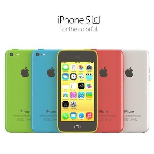 Apple iPhone 5c all color 3D Model Collection