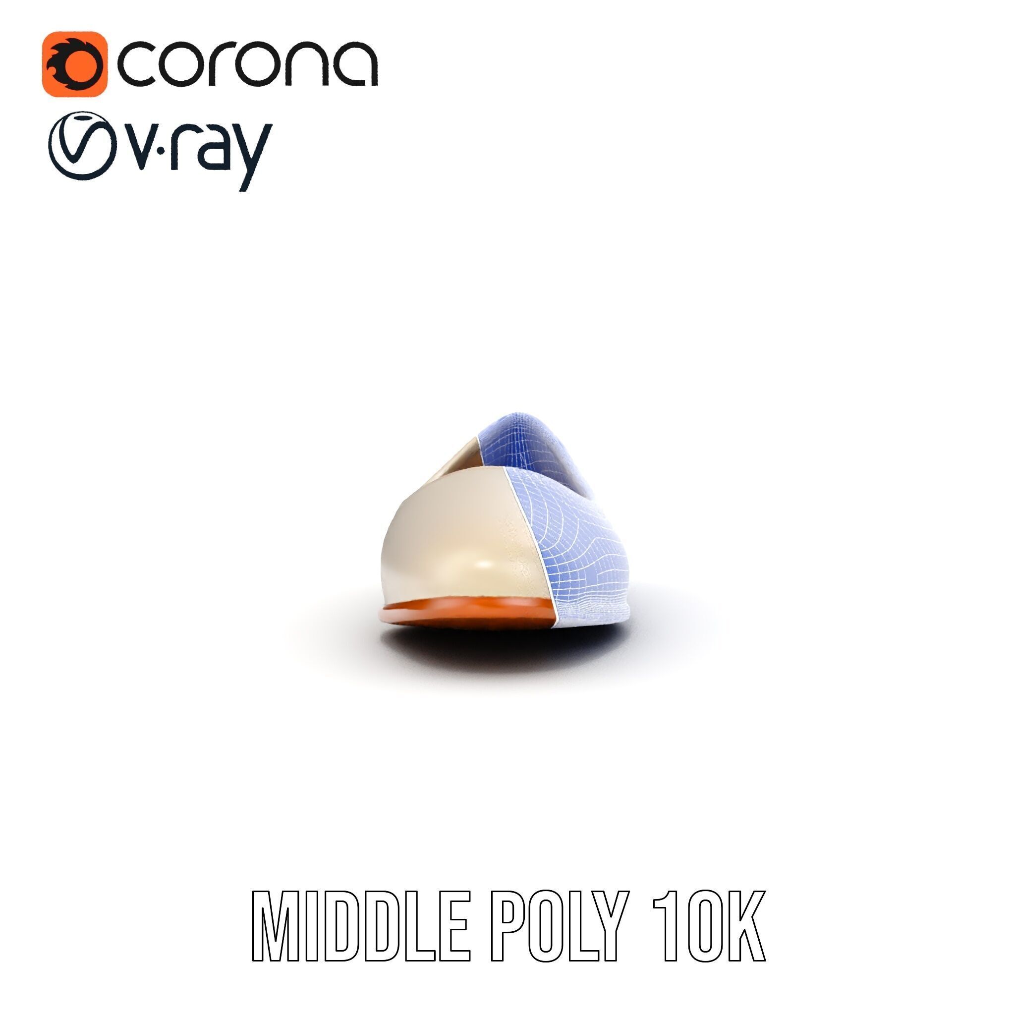 Elegant Casual Shoe Model Pack Low-poly 3D model_30