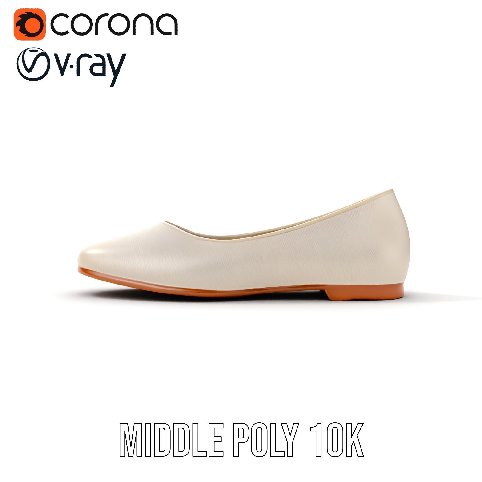 Elegant Casual Shoe Model Pack Low-poly 3D model_9