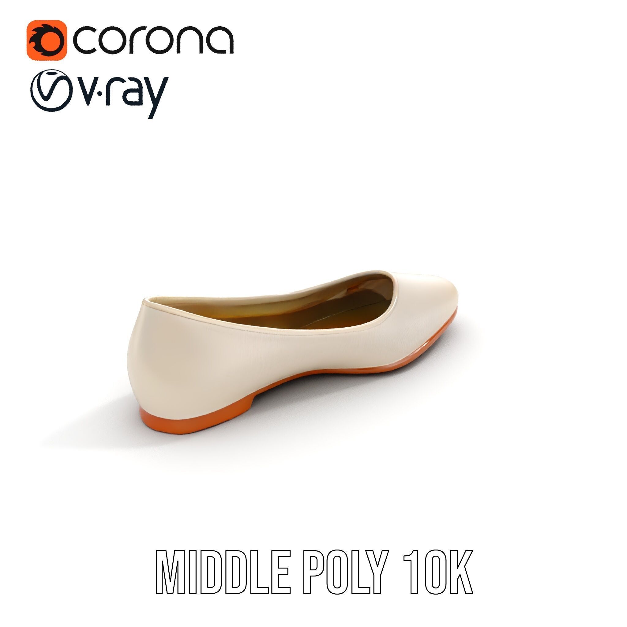 Elegant Casual Shoe Model Pack Low-poly 3D model_12