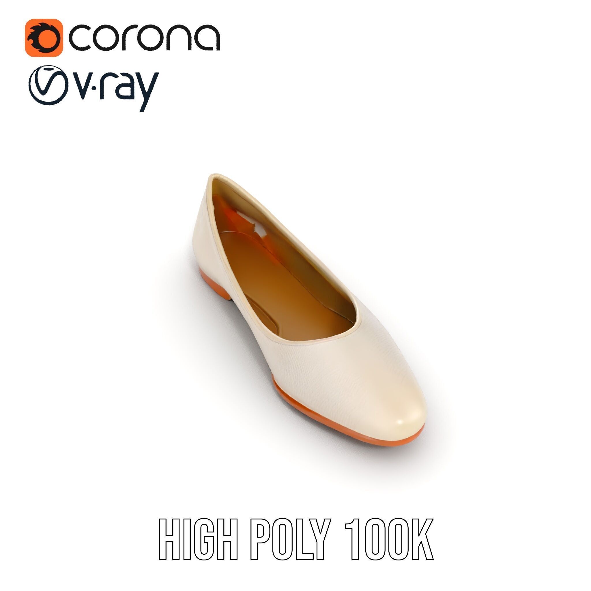 Elegant Casual Shoe Model Pack Low-poly 3D model_26