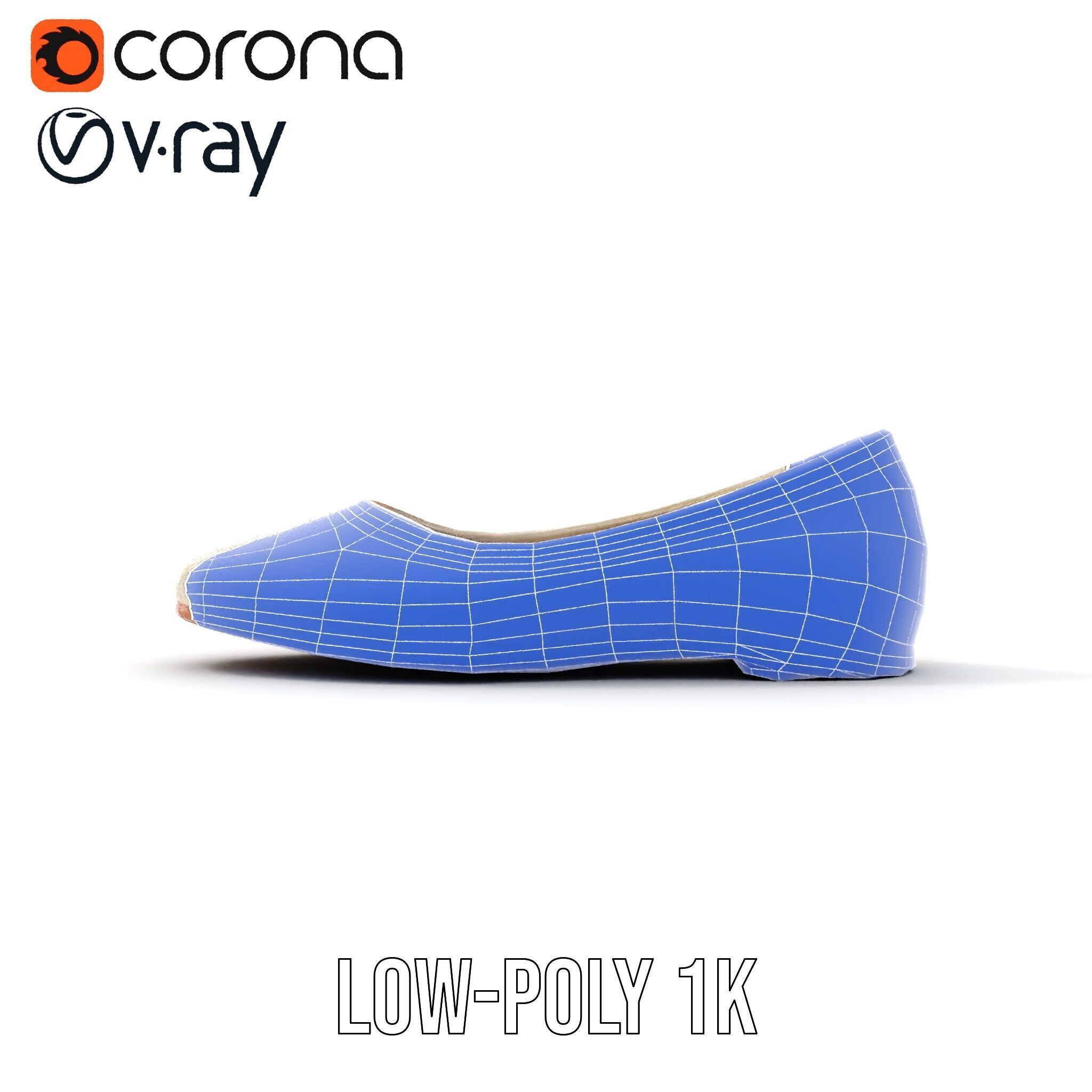 Elegant Casual Shoe Model Pack Low-poly 3D model_23