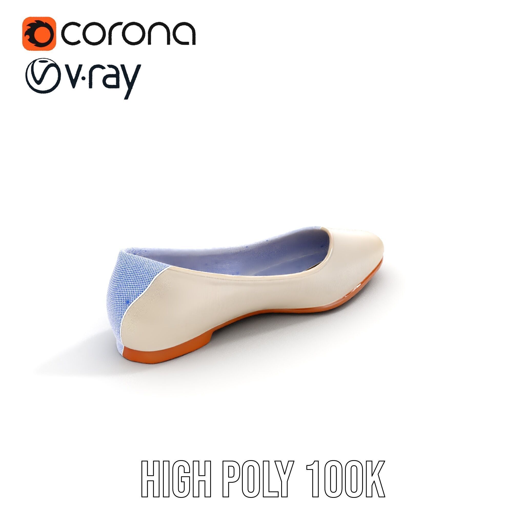 Elegant Casual Shoe Model Pack Low-poly 3D model_32