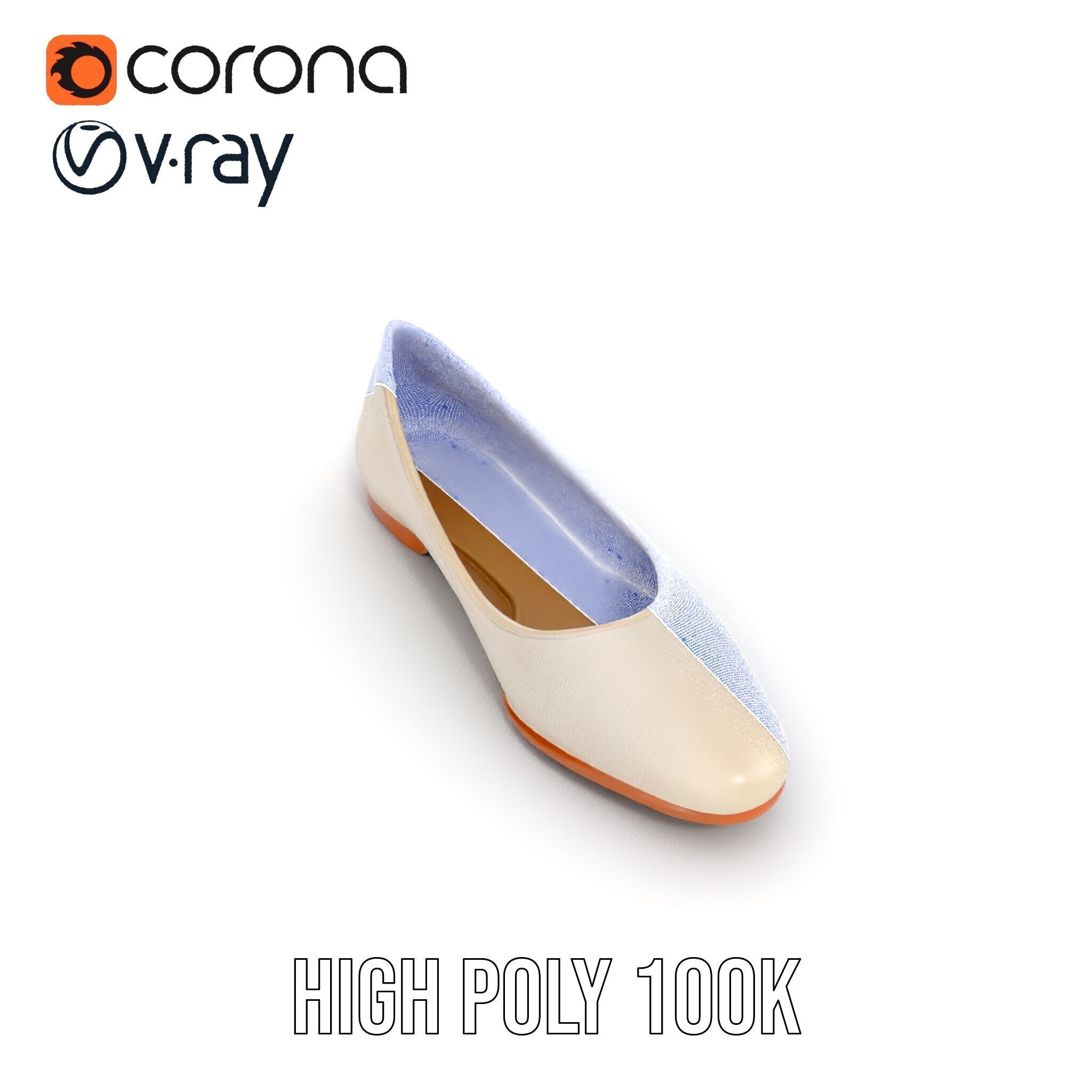Elegant Casual Shoe Model Pack Low-poly 3D model_36