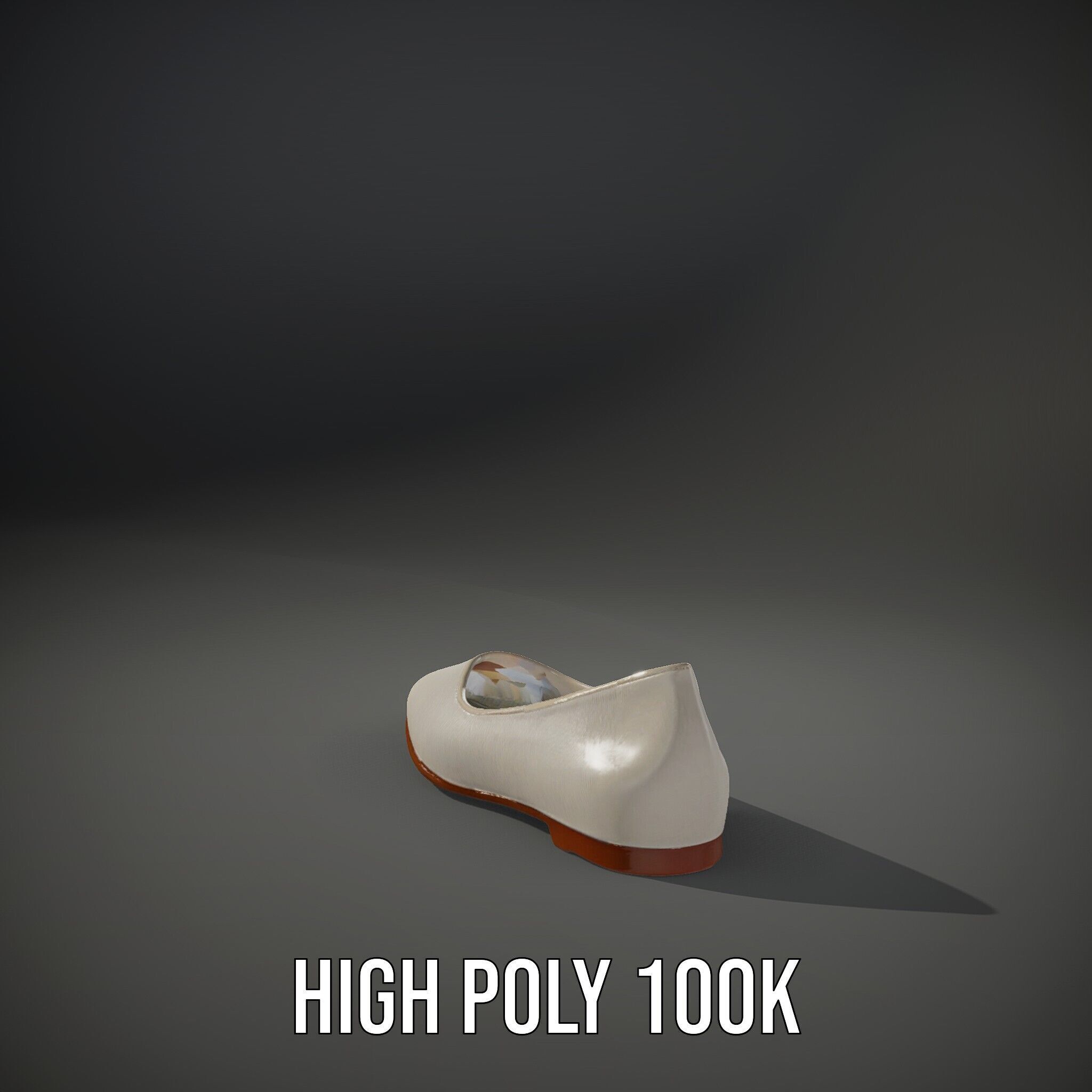 Elegant Casual Shoe Model Pack Low-poly 3D model_8