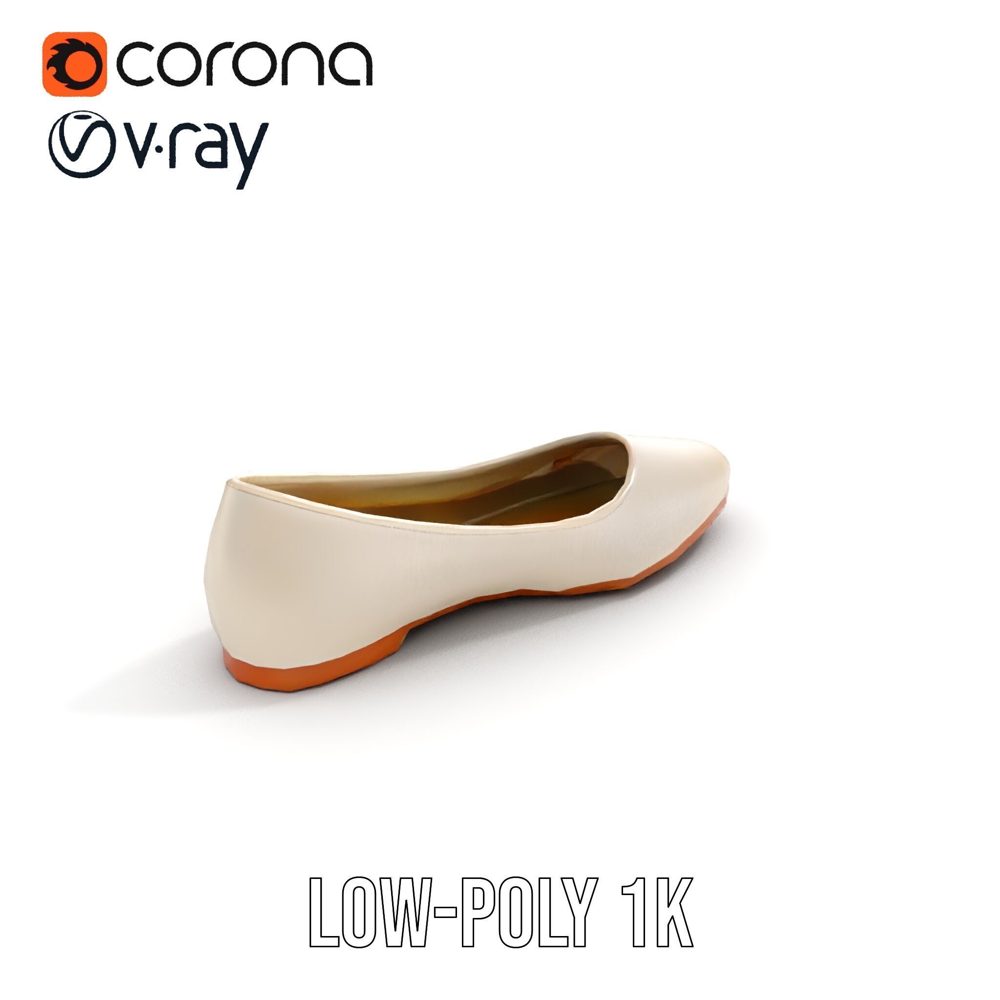 Elegant Casual Shoe Model Pack Low-poly 3D model_18