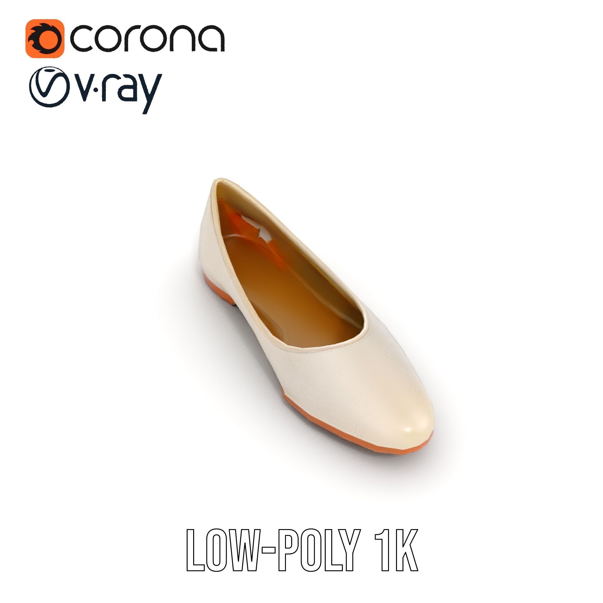 Elegant Casual Shoe Model Pack Low-poly 3D model_28