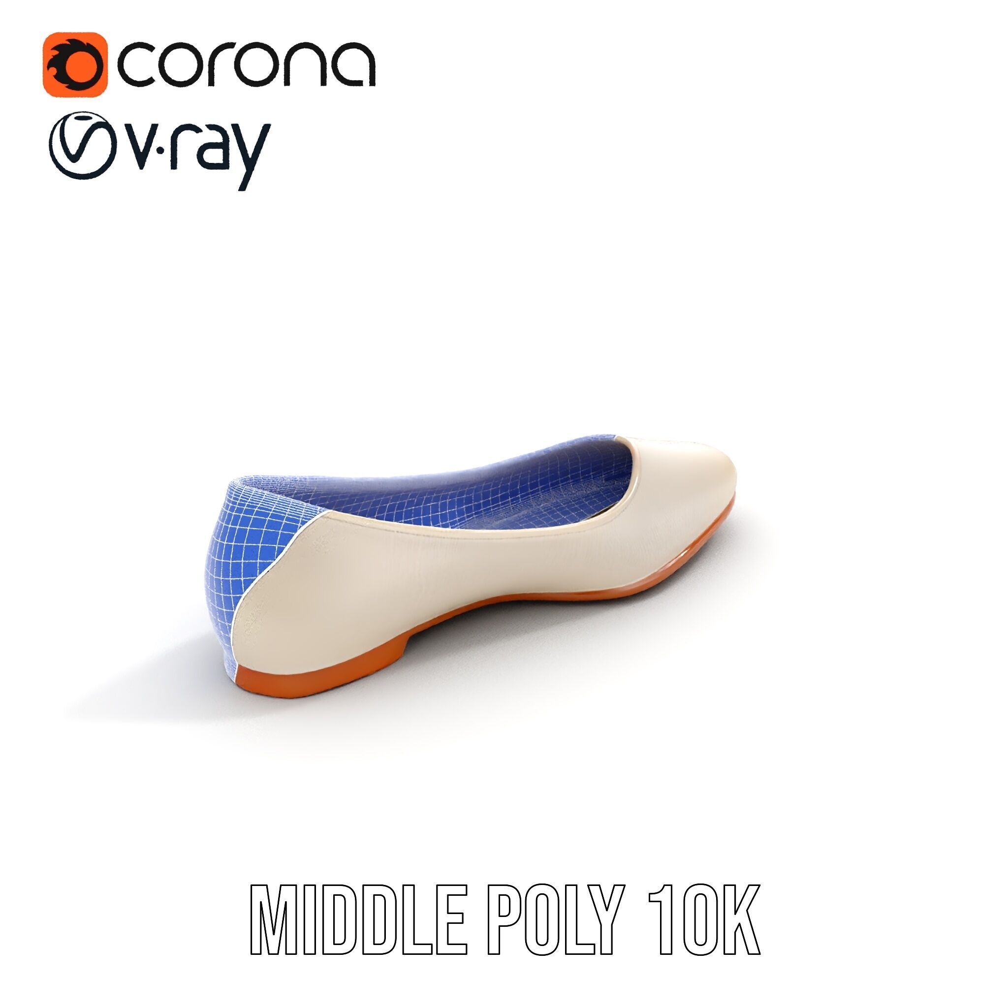 Elegant Casual Shoe Model Pack Low-poly 3D model_22