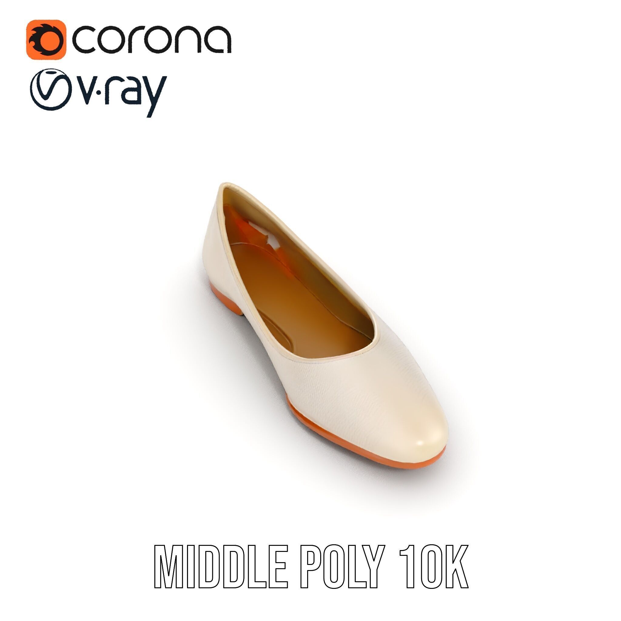 Elegant Casual Shoe Model Pack Low-poly 3D model_15