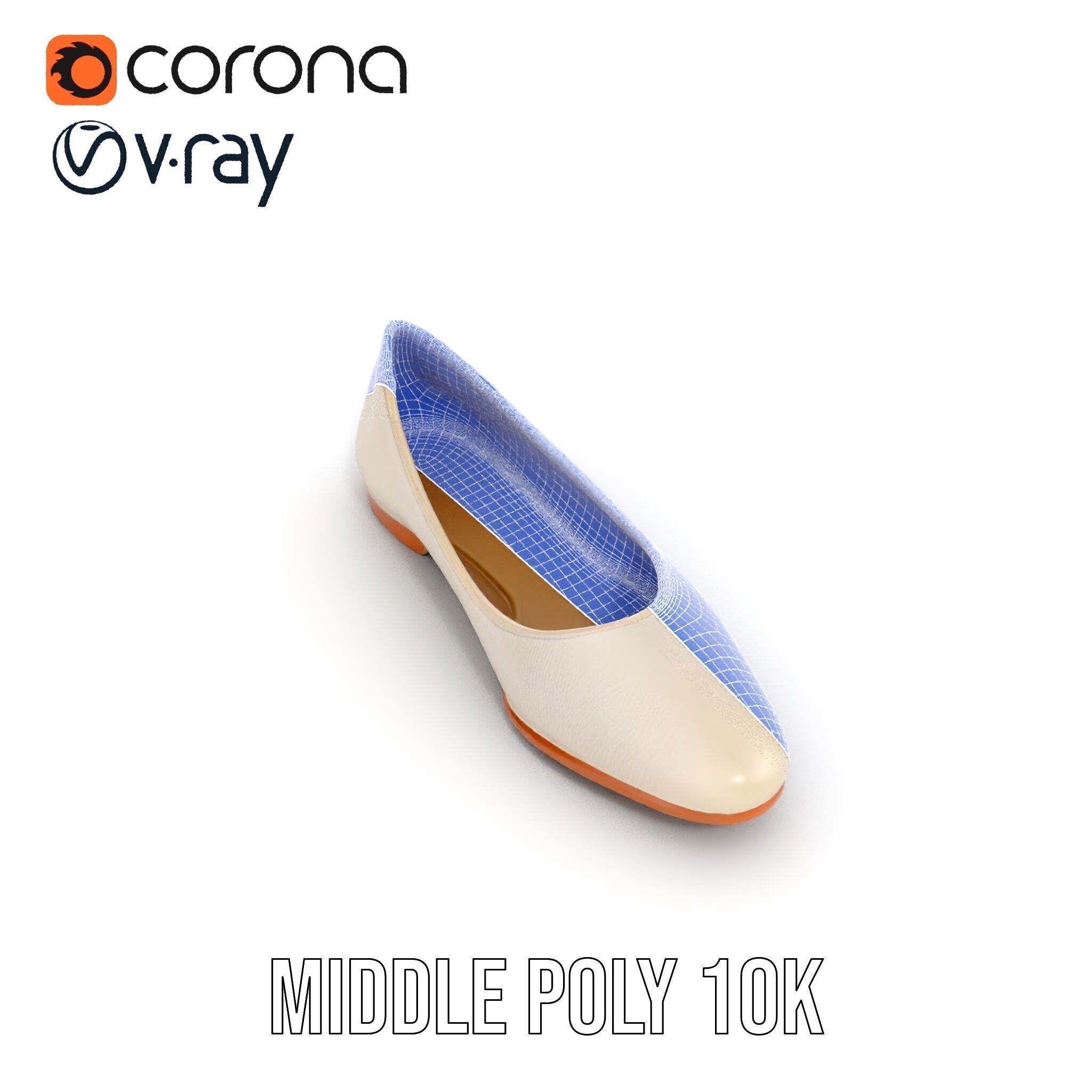 Elegant Casual Shoe Model Pack Low-poly 3D model_24