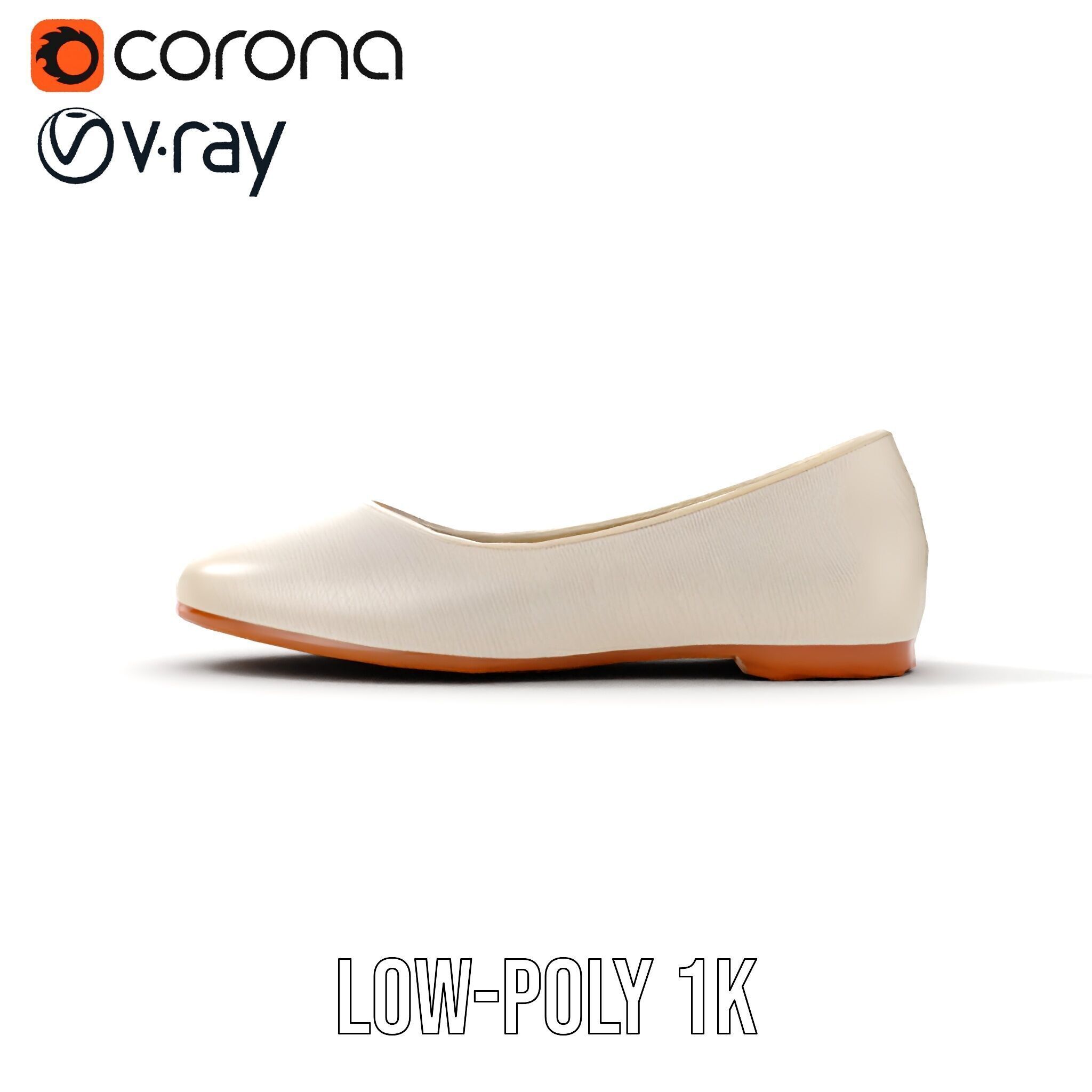 Elegant Casual Shoe Model Pack Low-poly 3D model_10