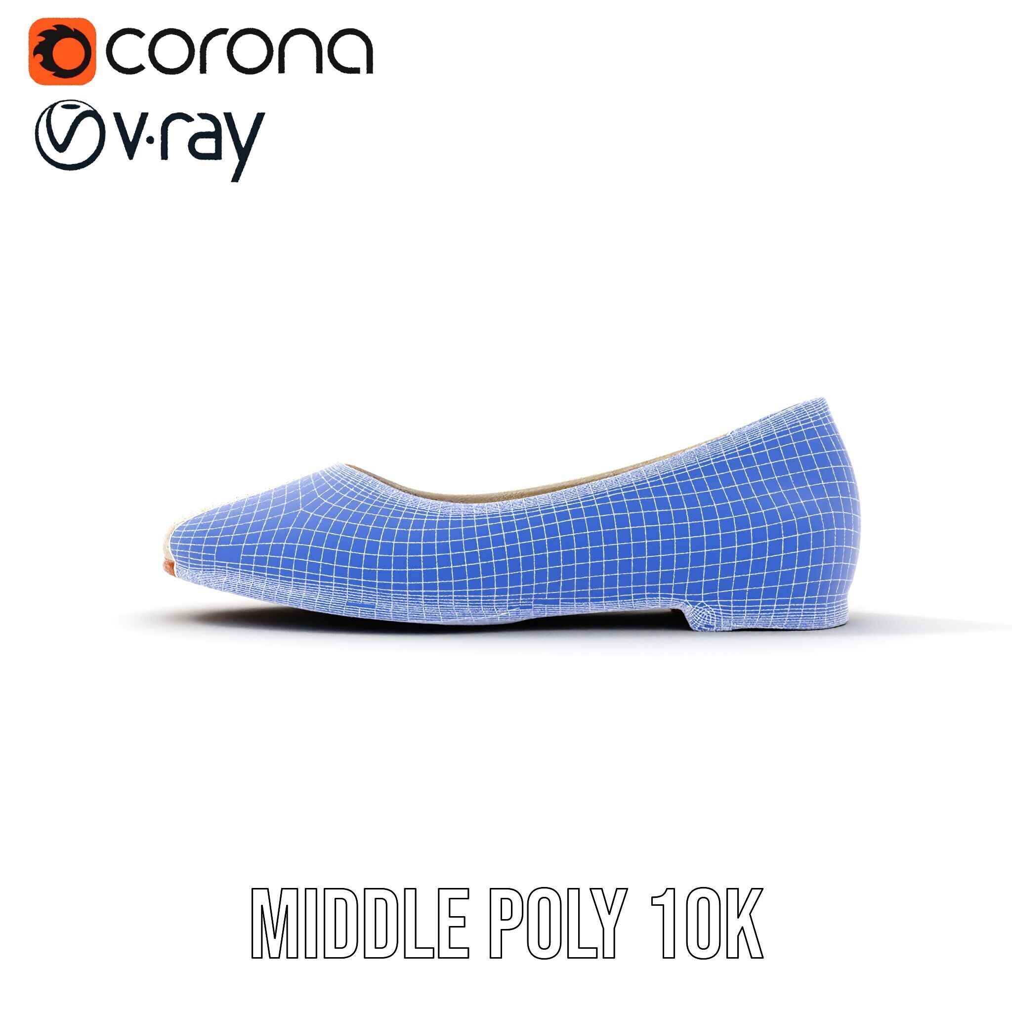 Elegant Casual Shoe Model Pack Low-poly 3D model_27