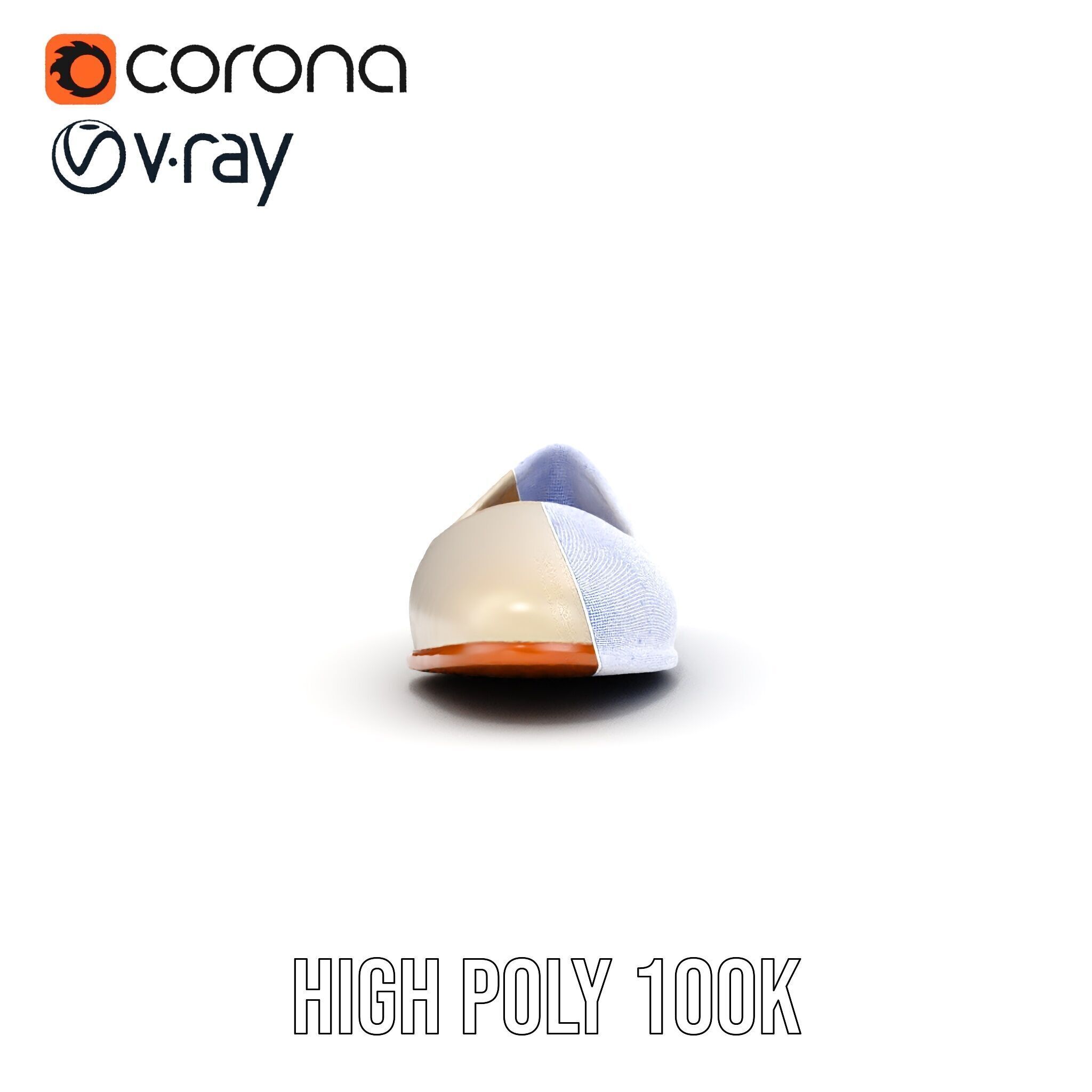 Elegant Casual Shoe Model Pack Low-poly 3D model_37