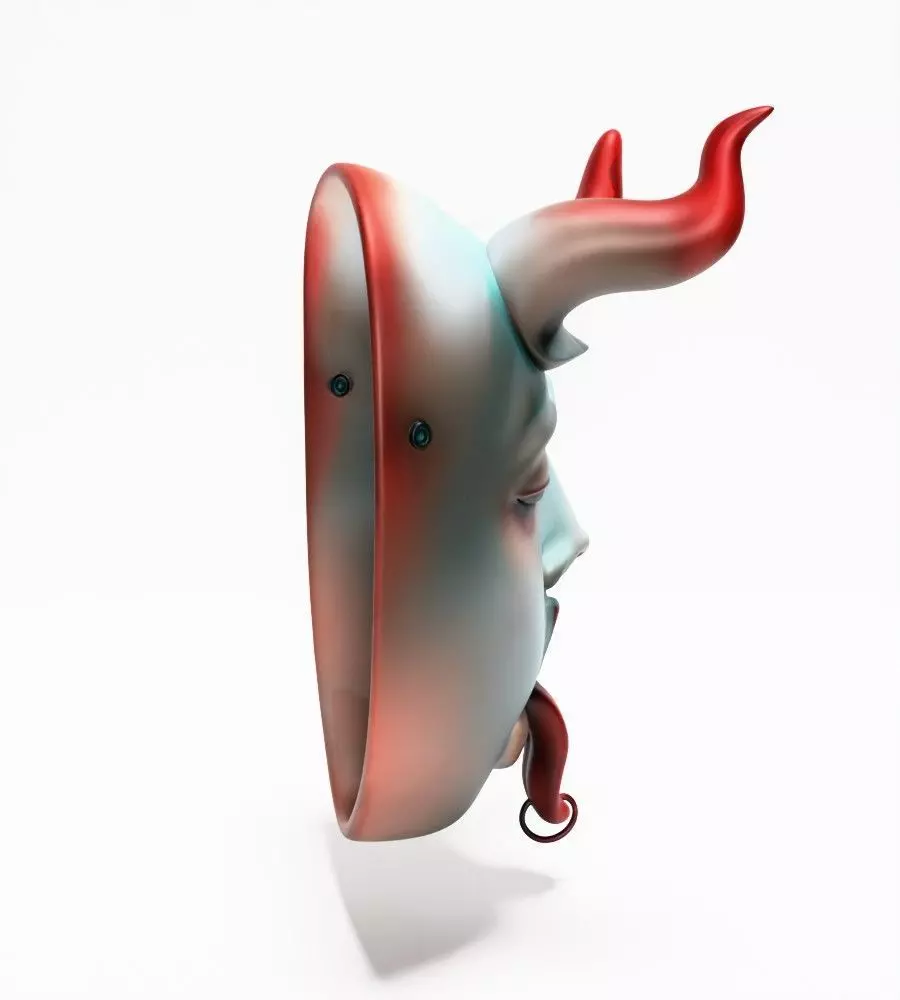 Japanese Sucubo Caress Ahegao Tongue Nipponese mask toy 3D print model_16