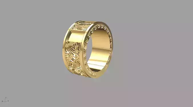 Golden Scrollwork Ring