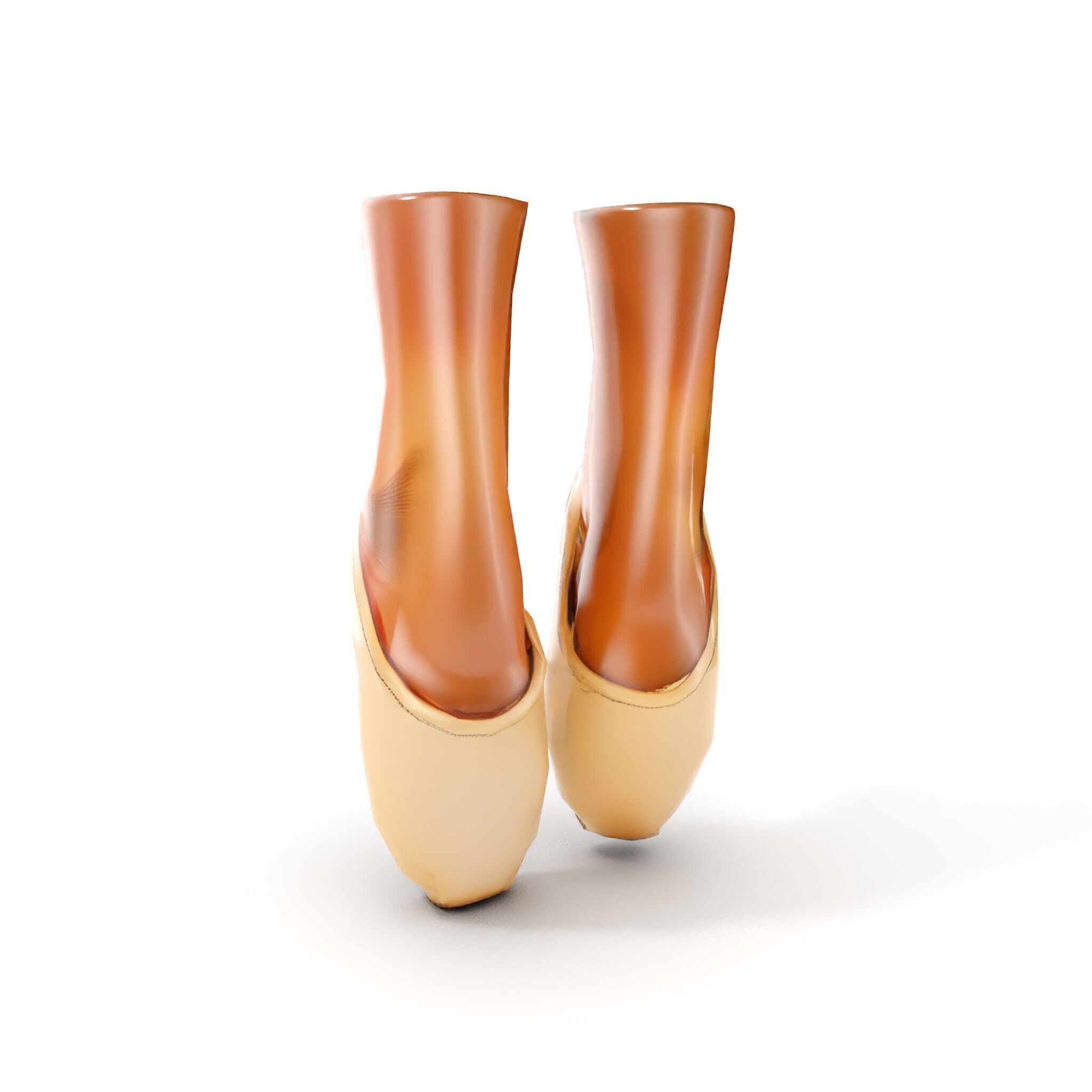 Ballet Pointe Shoes D model pack Low-poly 3D model_13
