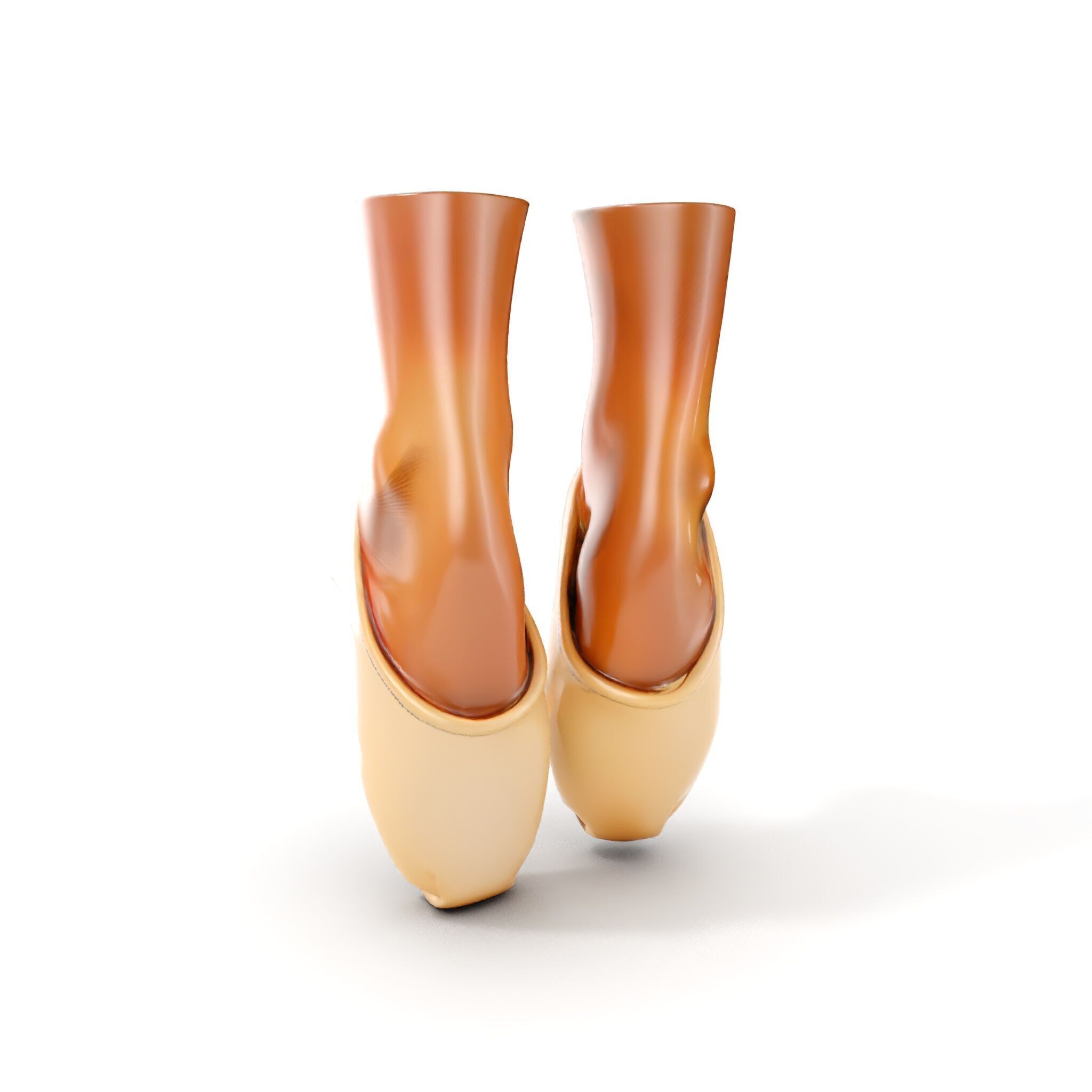 Ballet Pointe Shoes D model pack Low-poly 3D model_9