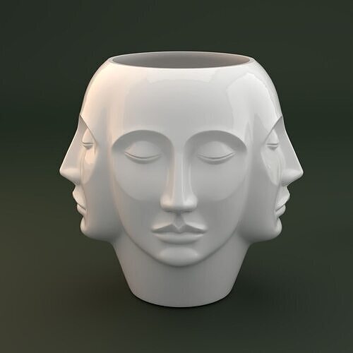 Quadrinity Planter - 3D Printable Four-Face Pot 3D print model
