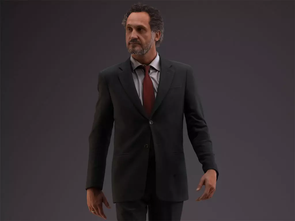 00053PaulJan002 Business Man Walking Pre Posed 3D Model 3D model