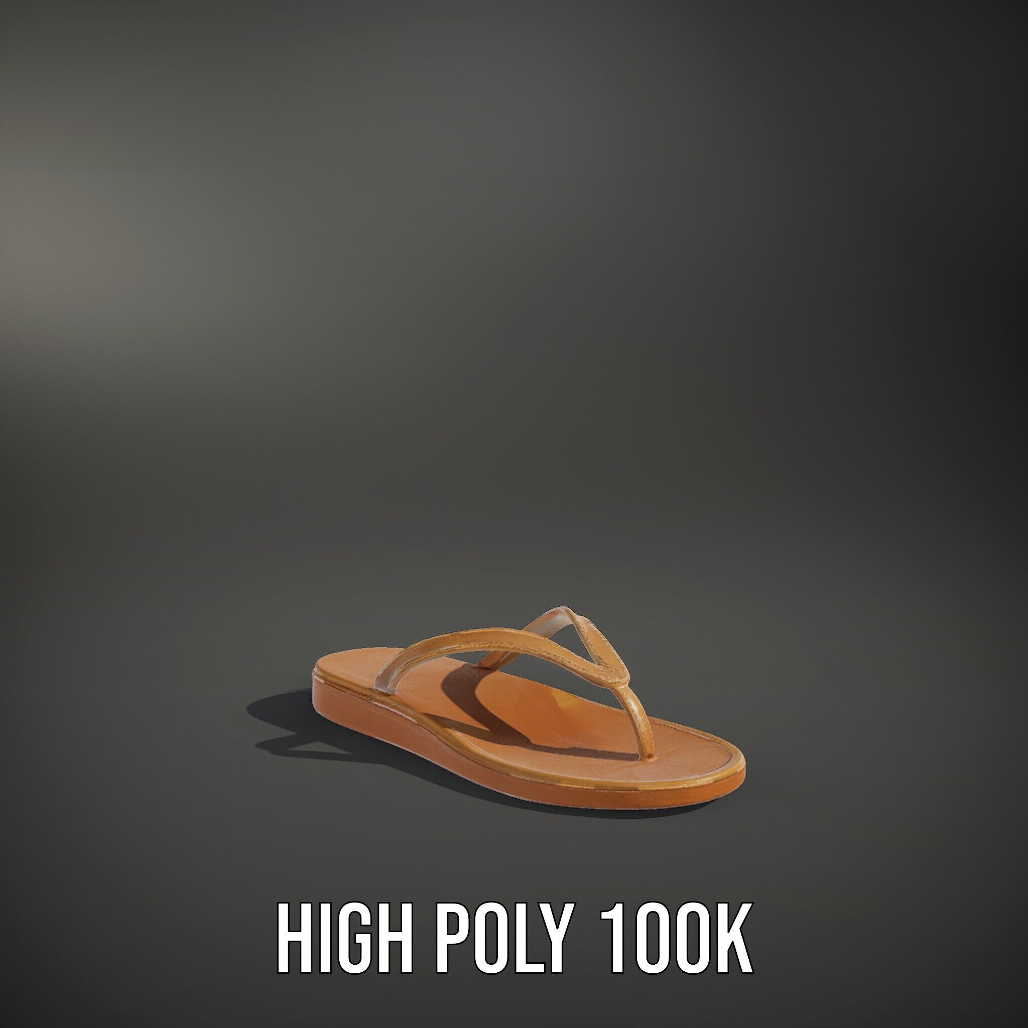 Stylish FlipFlop Sandal D Model Pack Low-poly 3D model_14