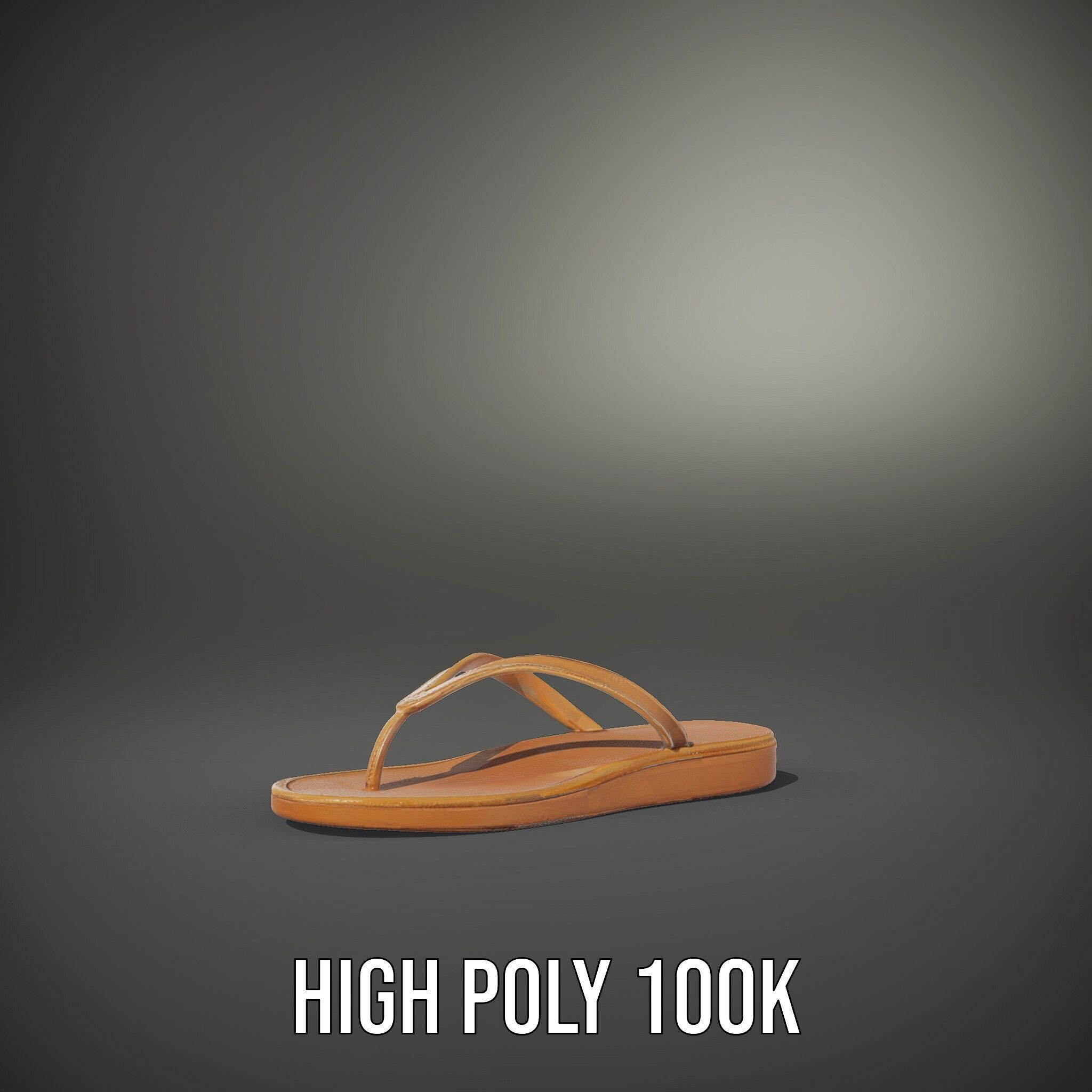 Stylish FlipFlop Sandal D Model Pack Low-poly 3D model_8