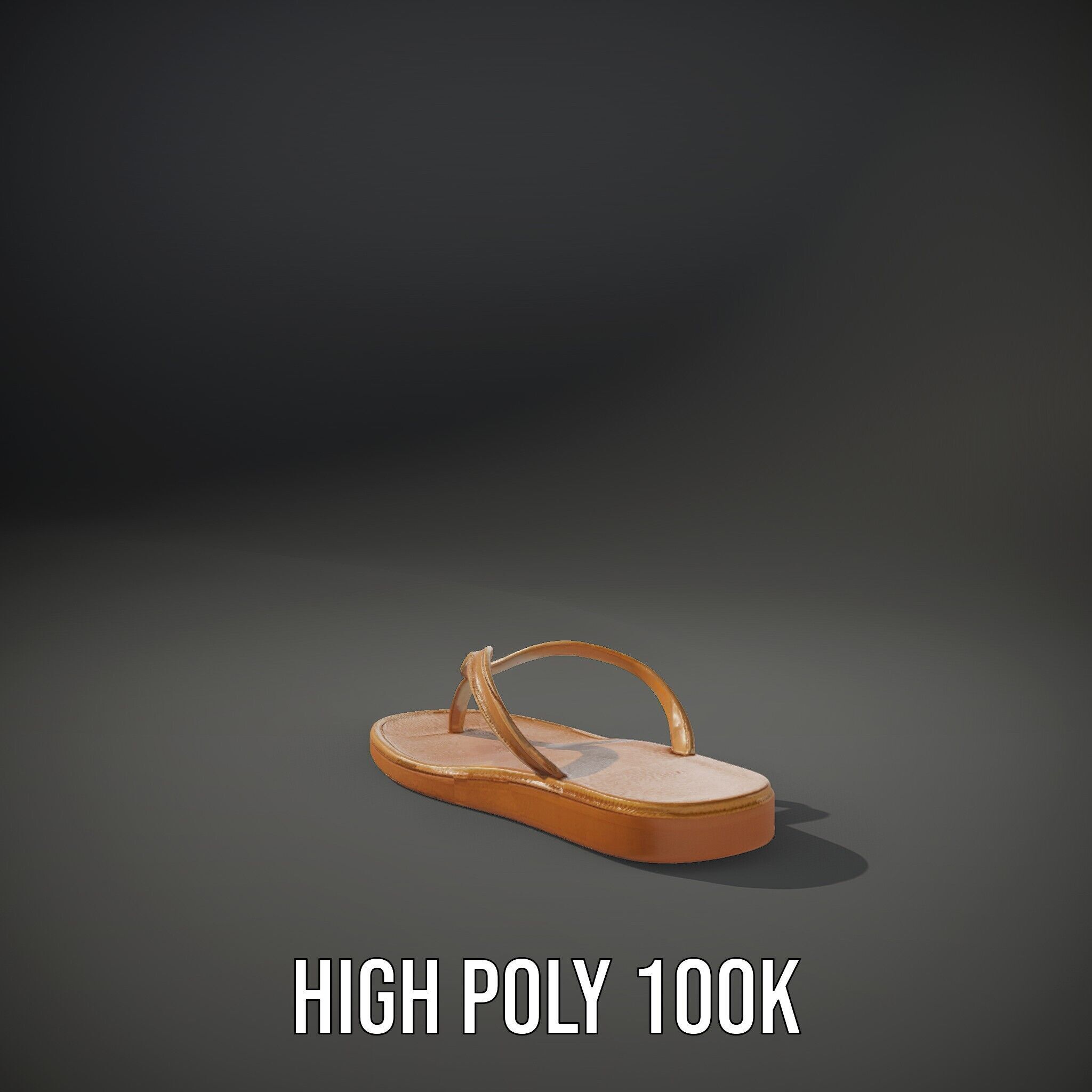 Stylish FlipFlop Sandal D Model Pack Low-poly 3D model_11