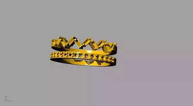 Gold Ring Component with Mounting Points 3D print model