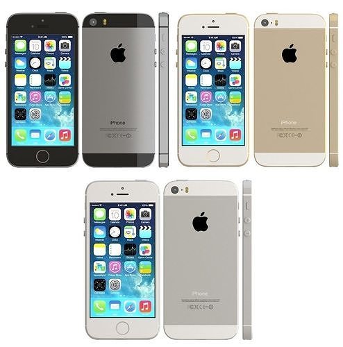 Iphone 5s all color 3D Model Collection