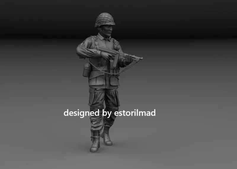 WW2 AMERICAN PARATROOPER 101 CARENTAN PATROL v8 3D print model_0
