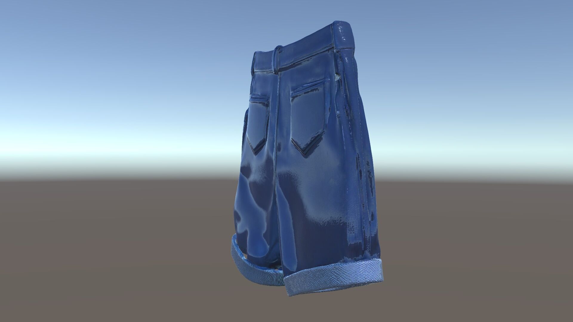 Denim Shorts Model Pack Low-poly 3D model_5