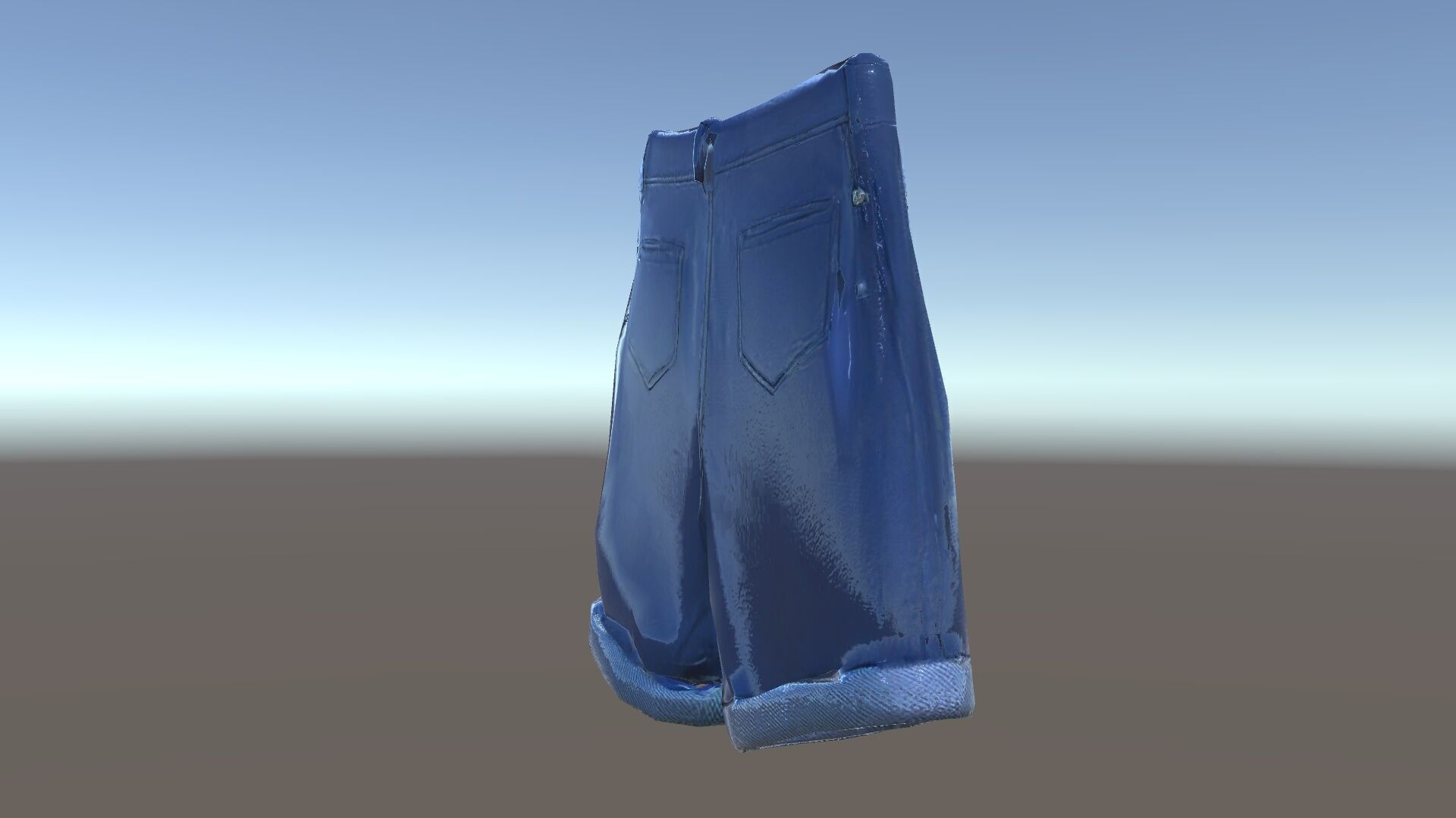 Denim Shorts Model Pack Low-poly 3D model_34