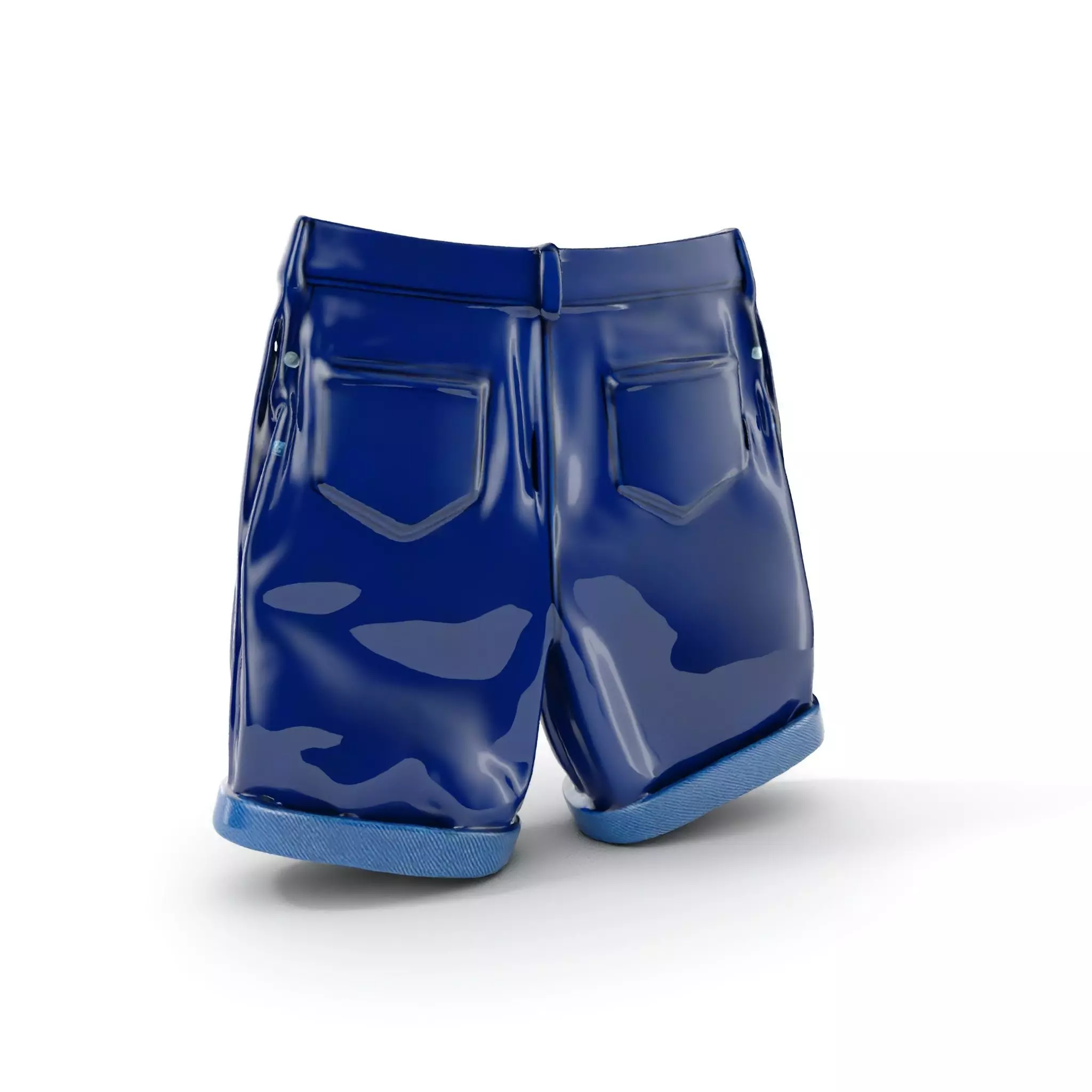 Denim Shorts Model Pack Low-poly 3D model_0