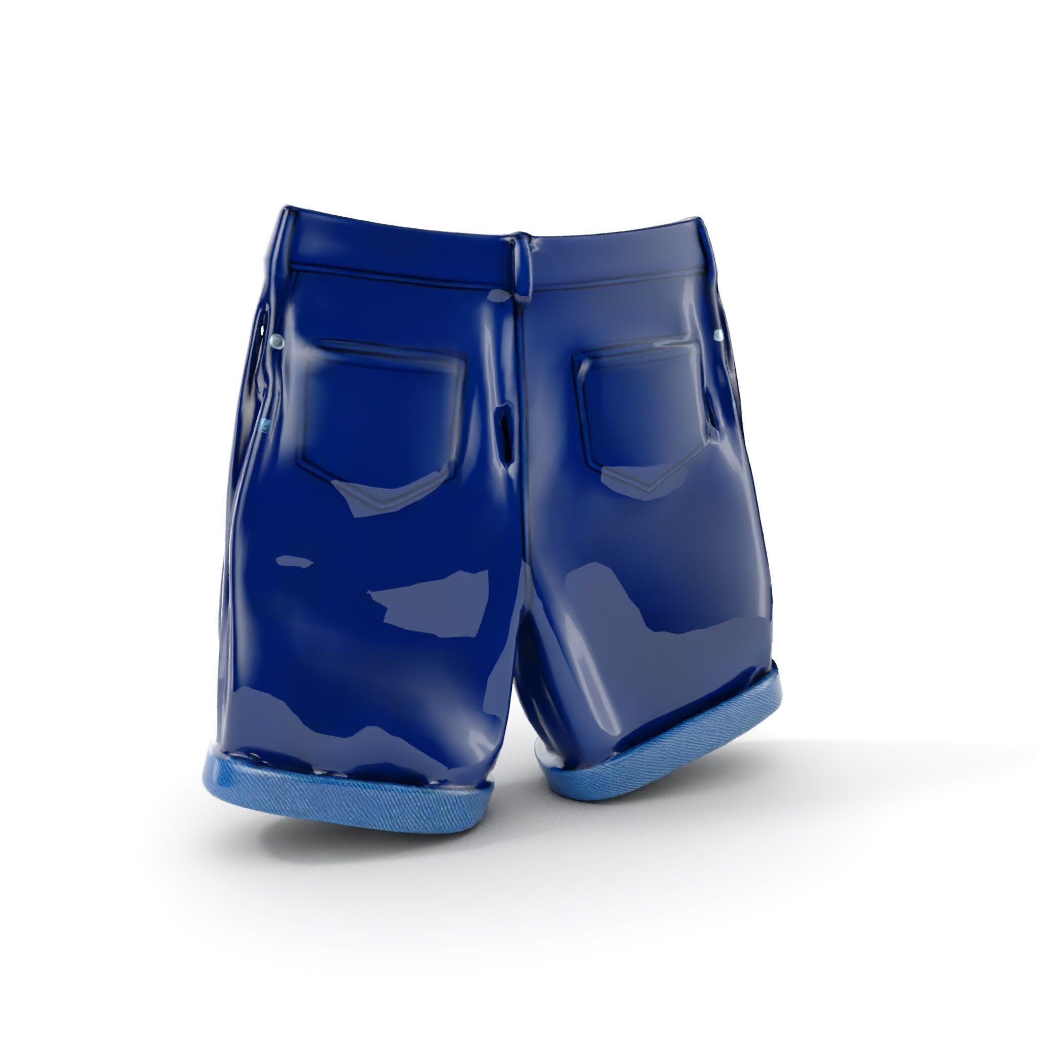 Denim Shorts Model Pack Low-poly 3D model_23