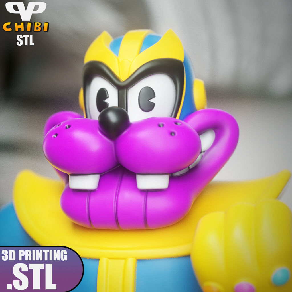 Goofy Thanos Chibi STL for 3D Printing ChibiSTL 3DXM 3D print model_1
