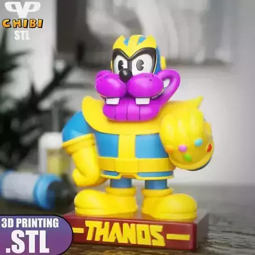 Goofy Thanos Chibi STL for 3D Printing ChibiSTL 3DXM