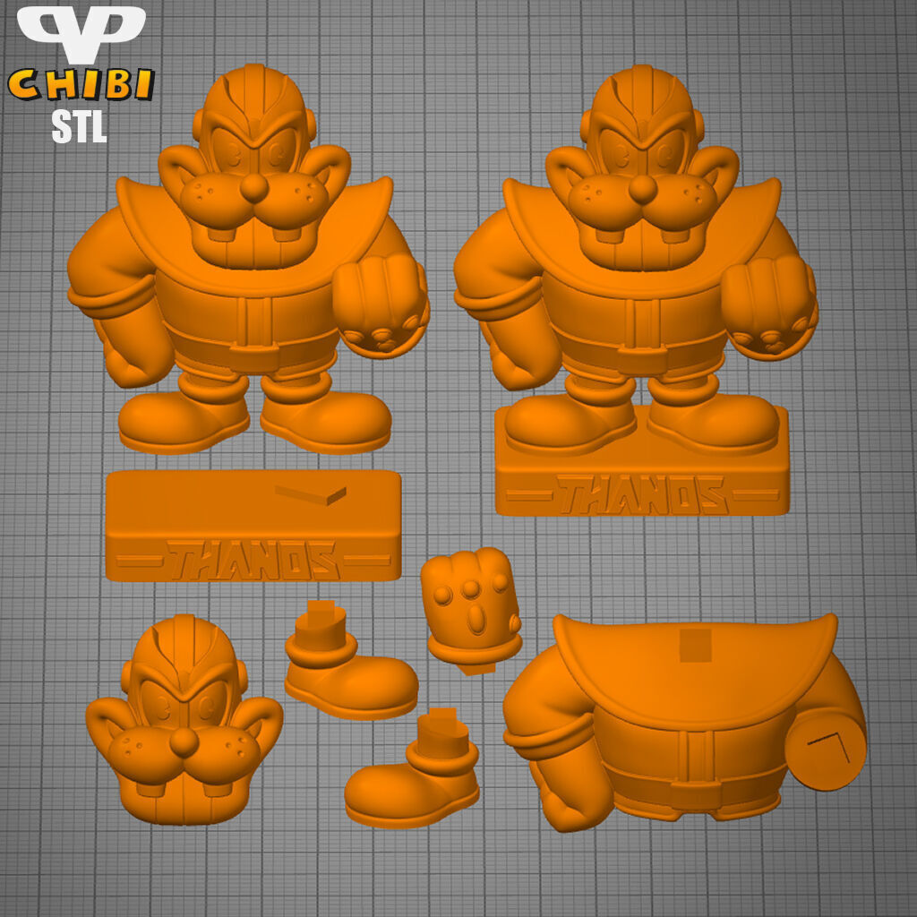 Goofy Thanos Chibi STL for 3D Printing ChibiSTL 3DXM 3D print model_2