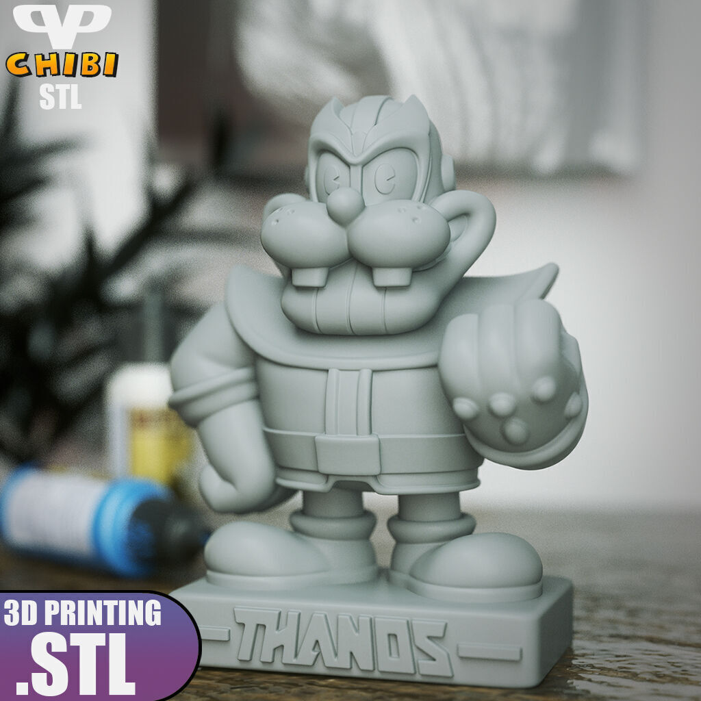 Goofy Thanos Chibi STL for 3D Printing ChibiSTL 3DXM 3D print model_3