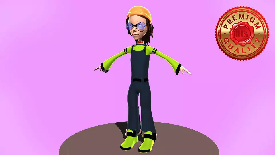 Low Poly - Gabby 3D Model cartoon character Low-poly 3D model_0