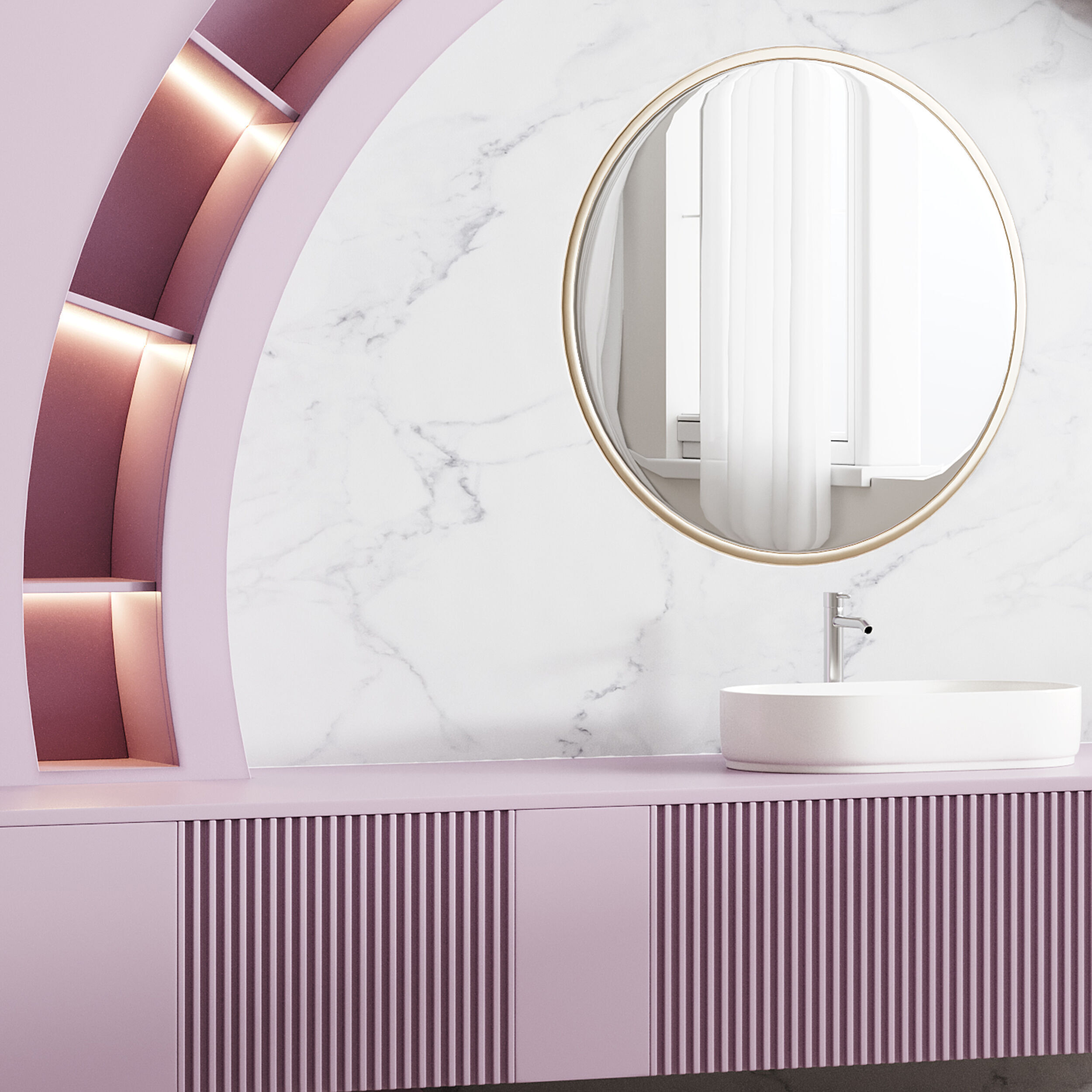 Bathroom furniture 4 3D model_4