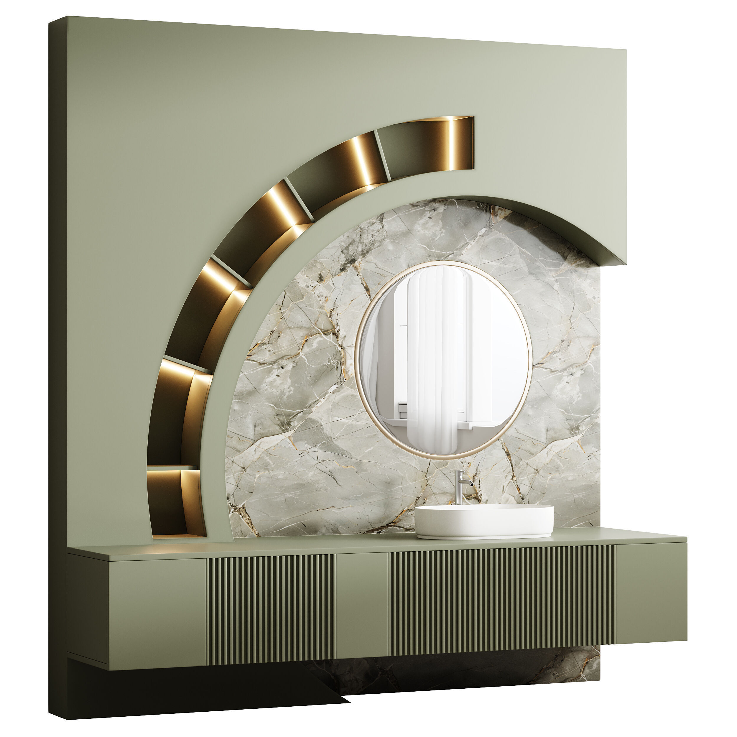 Bathroom furniture 4 3D model_5