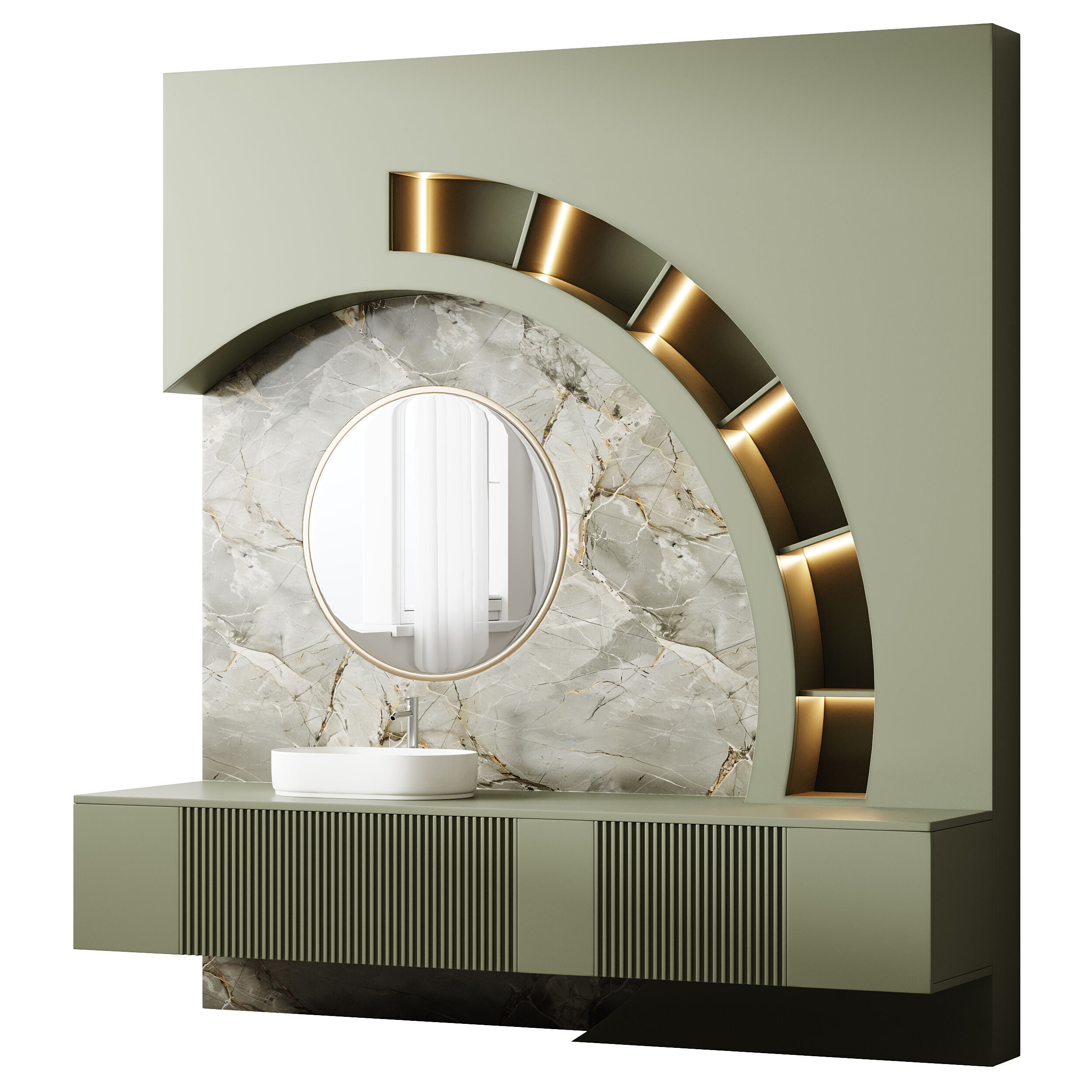 Bathroom furniture 4 3D model_12