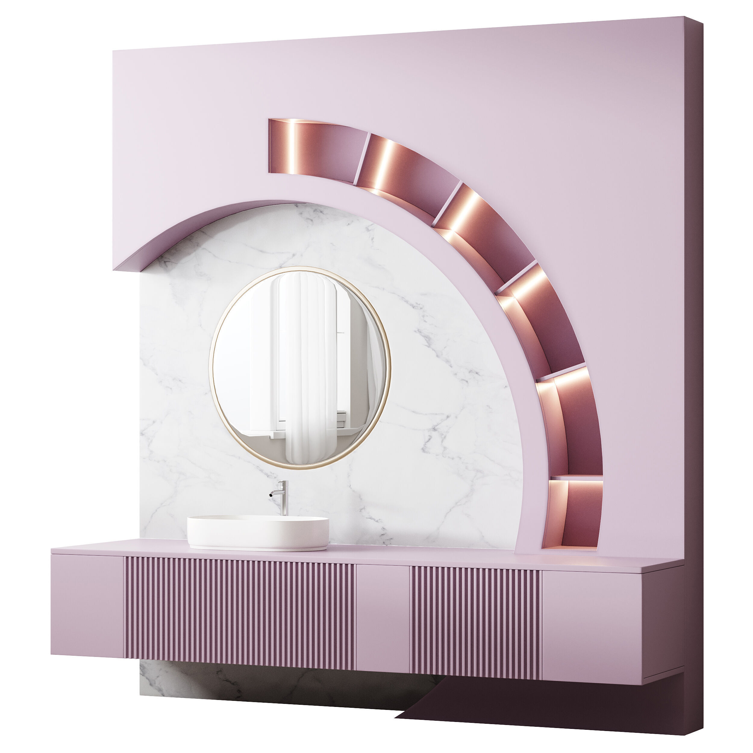 Bathroom furniture 4 3D model_3