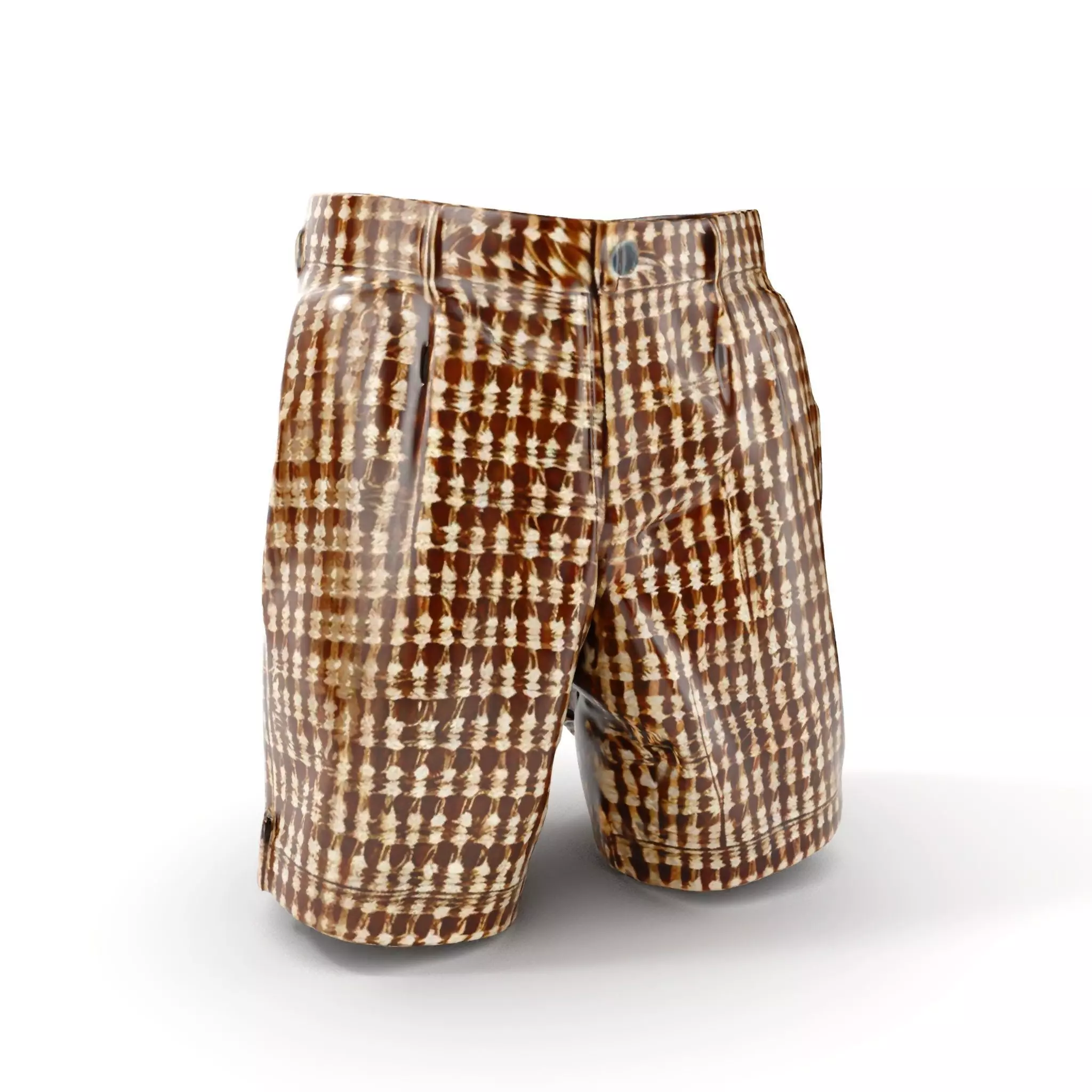 Plaid Shorts Model Pack for Functional Fashion Design Low-poly 3D model_0