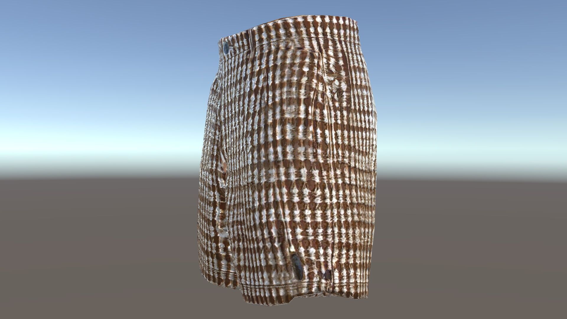 Plaid Shorts Model Pack for Functional Fashion Design Low-poly 3D model_35