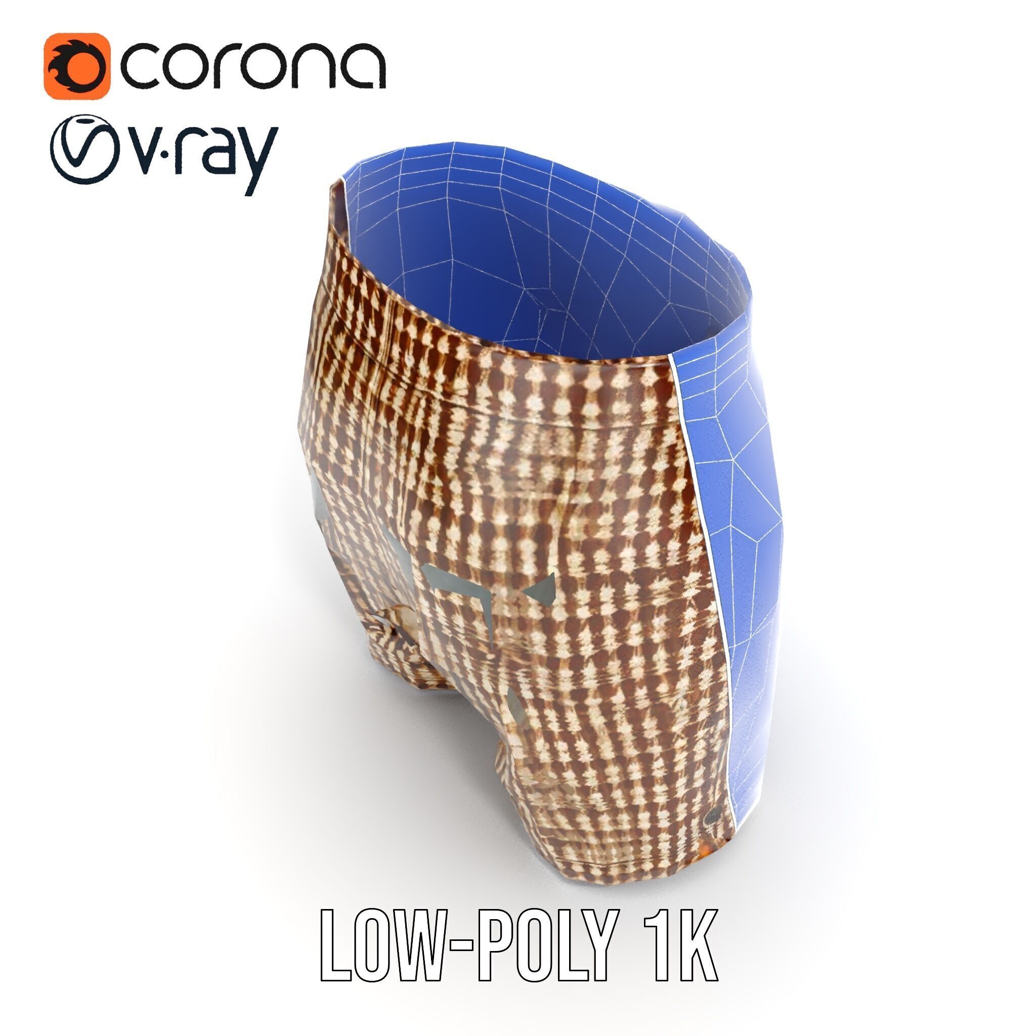 Plaid Shorts Model Pack for Functional Fashion Design Low-poly 3D model_21