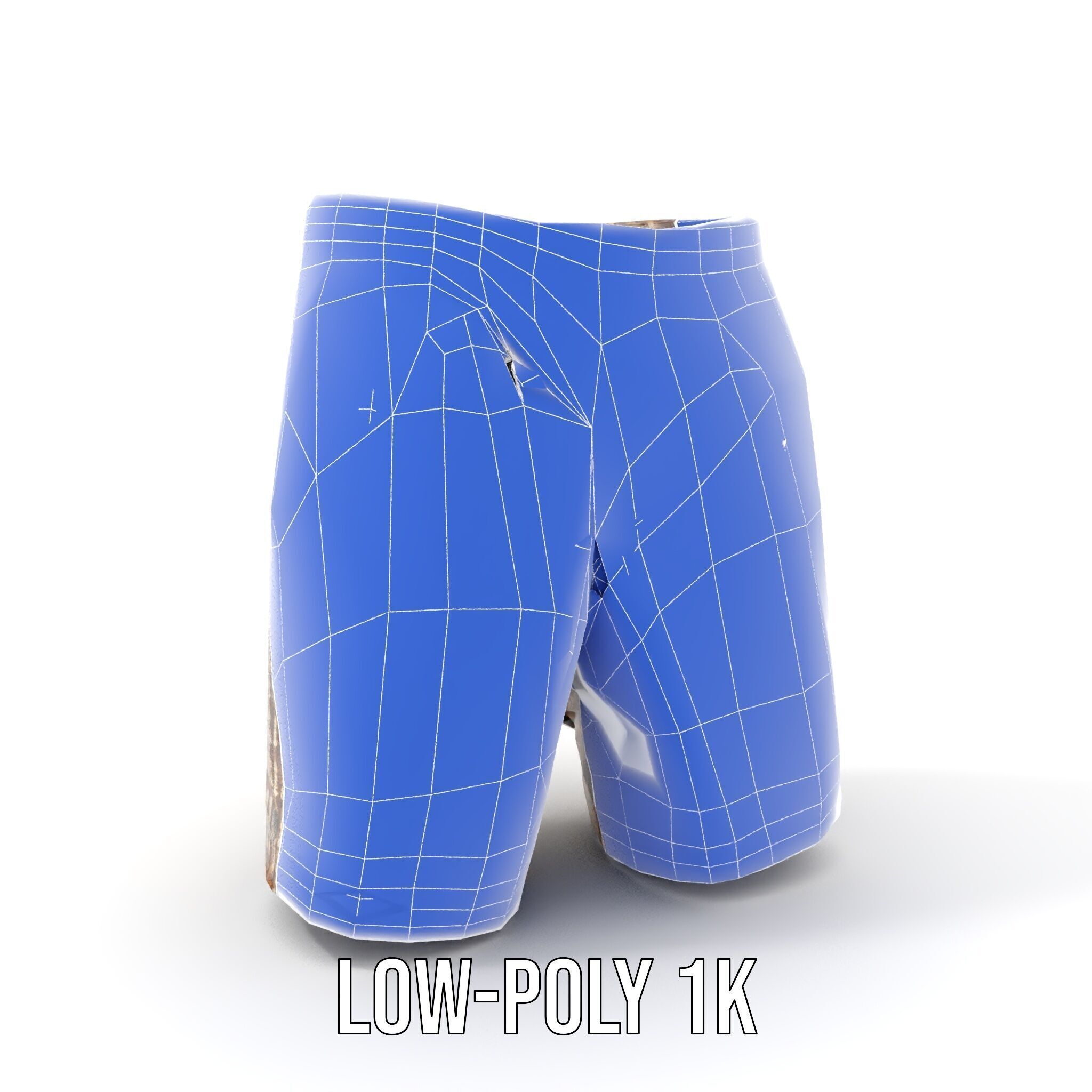 Plaid Shorts Model Pack for Functional Fashion Design Low-poly 3D model_26