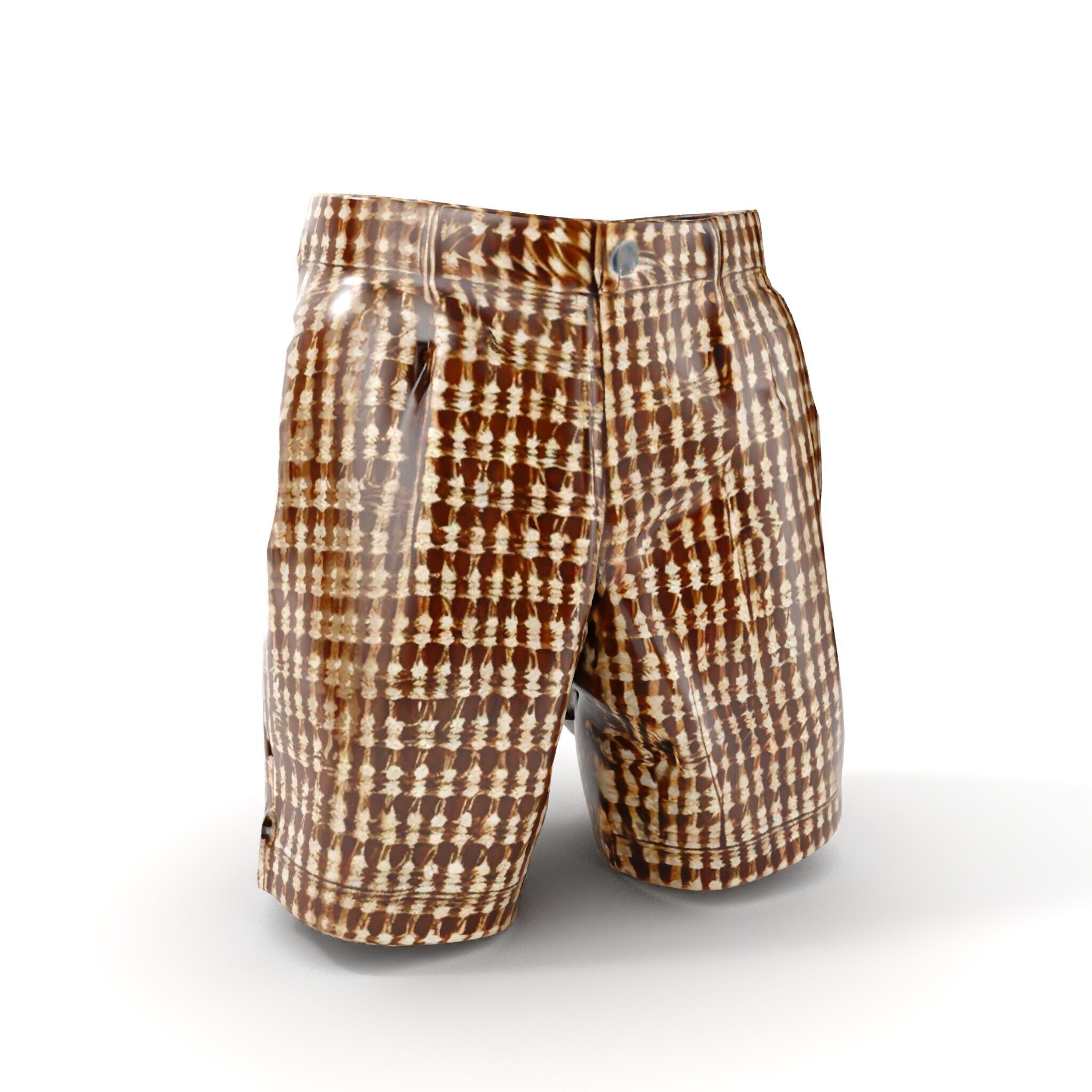 Plaid Shorts Model Pack for Functional Fashion Design Low-poly 3D model_23