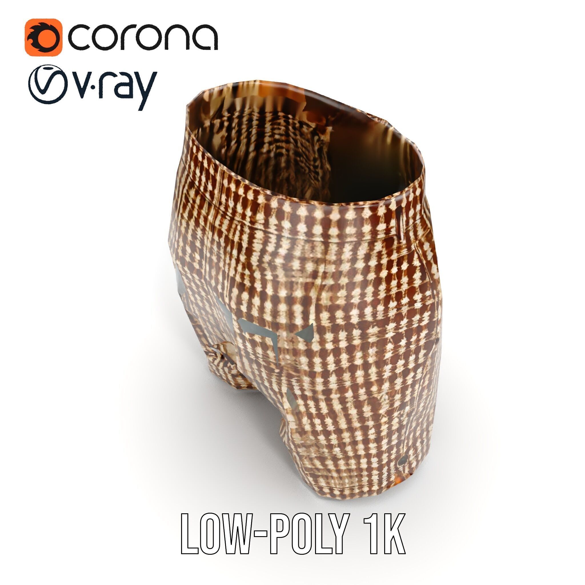 Plaid Shorts Model Pack for Functional Fashion Design Low-poly 3D model_7