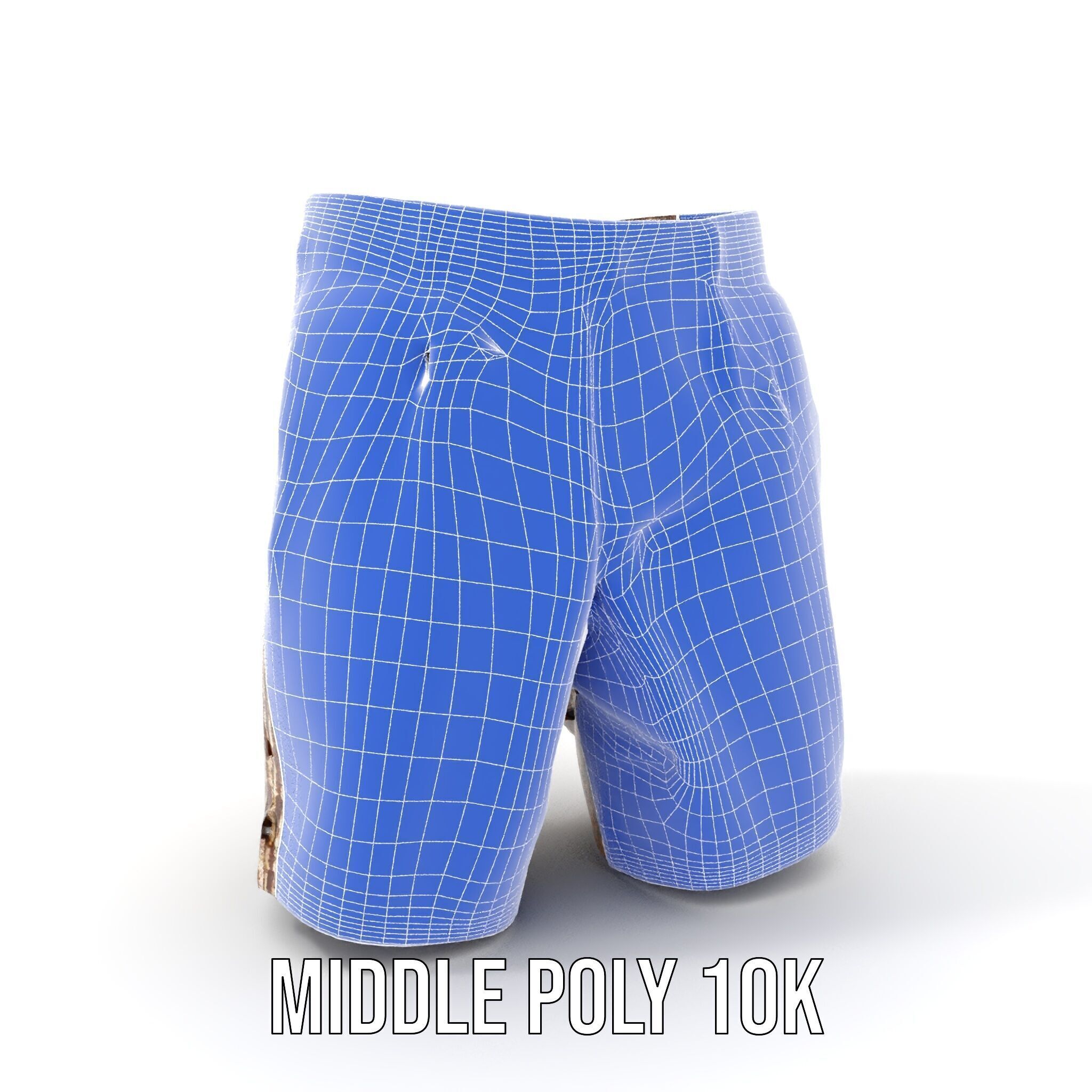 Plaid Shorts Model Pack for Functional Fashion Design Low-poly 3D model_20