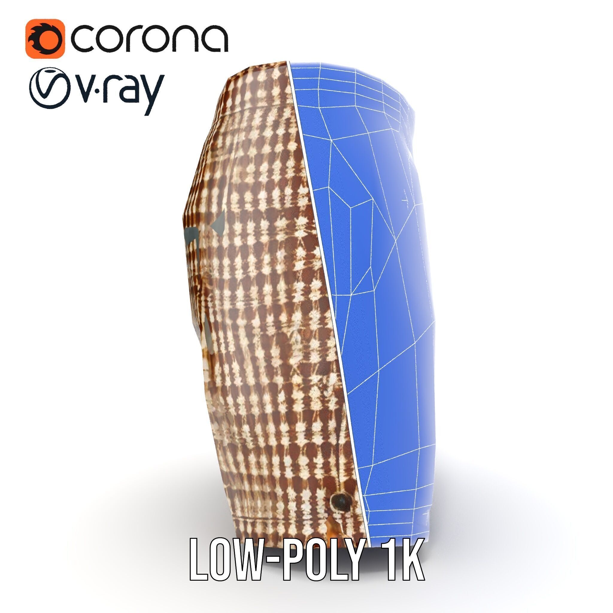 Plaid Shorts Model Pack for Functional Fashion Design Low-poly 3D model_32